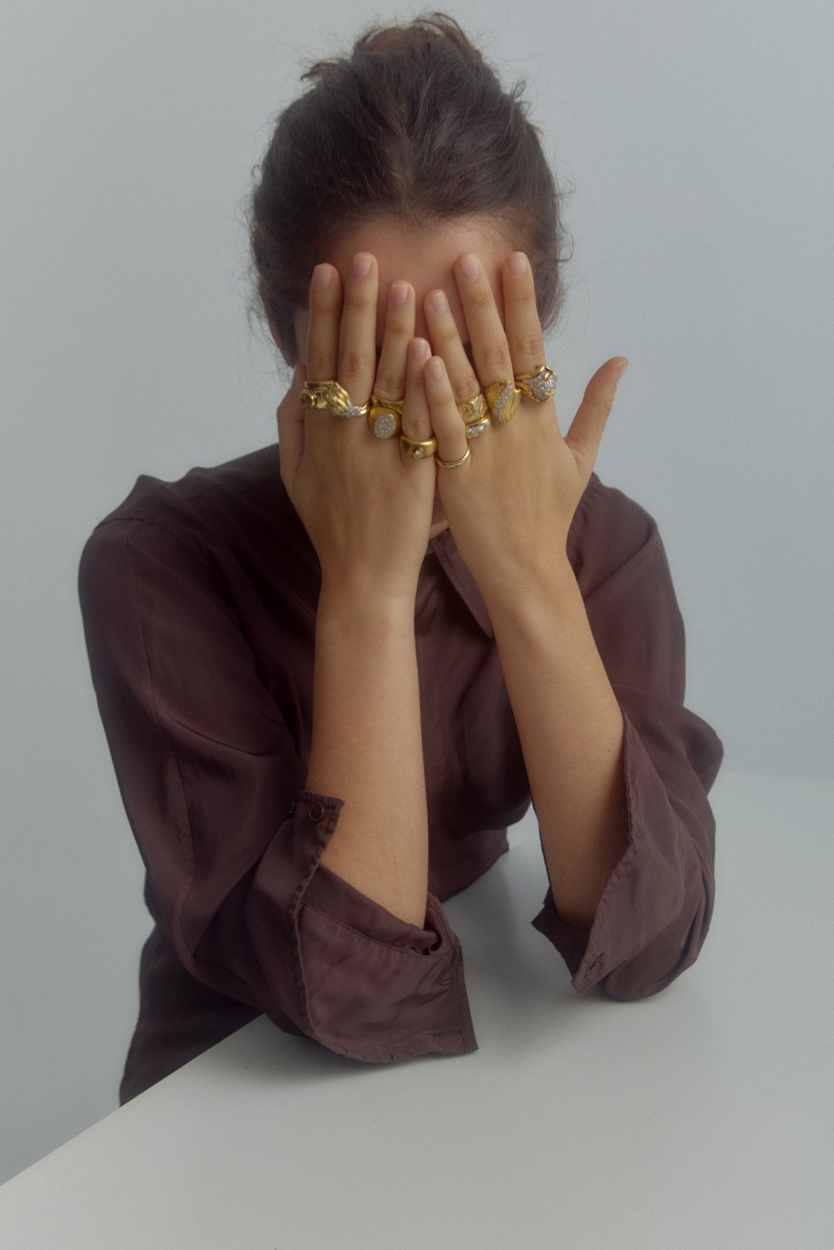 14ct gold diamond gypsy ring