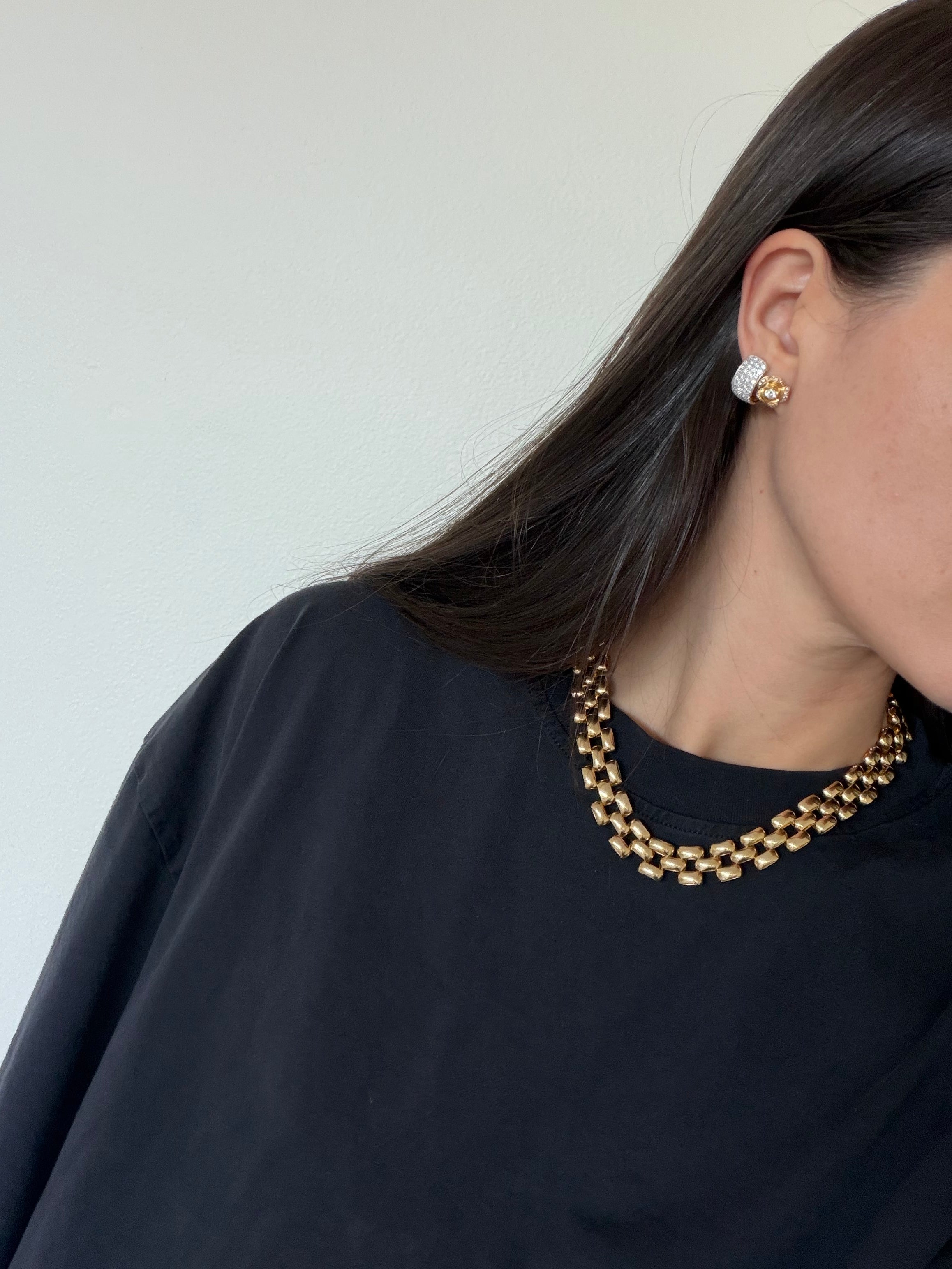 Vintage 9ct Gold Panther Link Collar