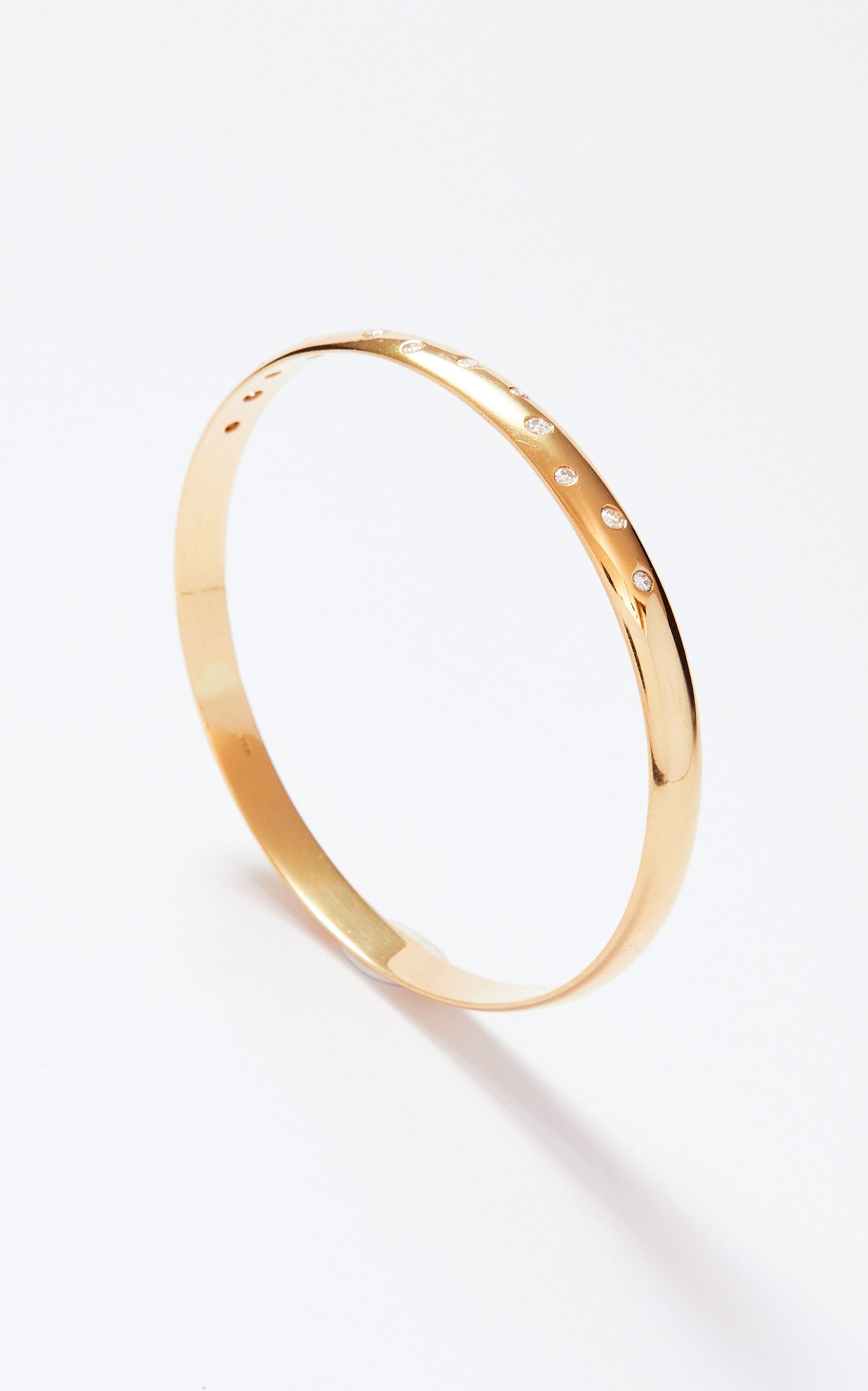 Estate 18ct gold & diamond bangle