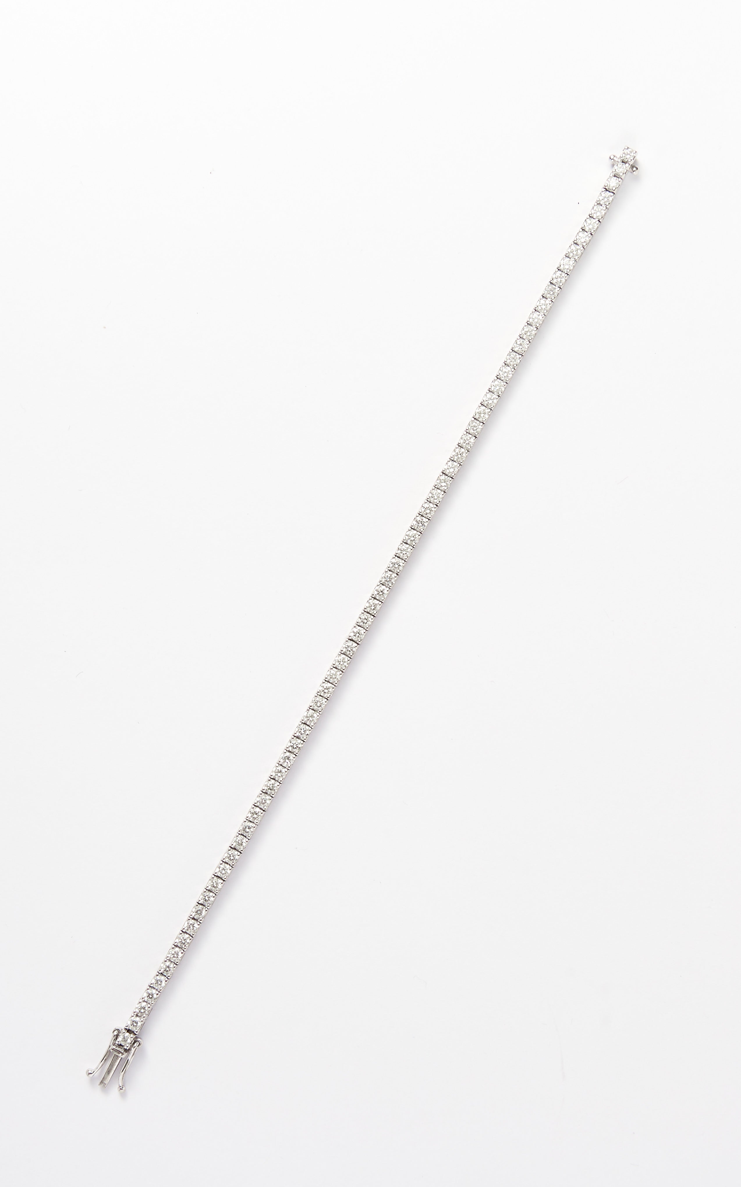 Estate 18ct White Gold 3ct Diamond Tennis Bracelet