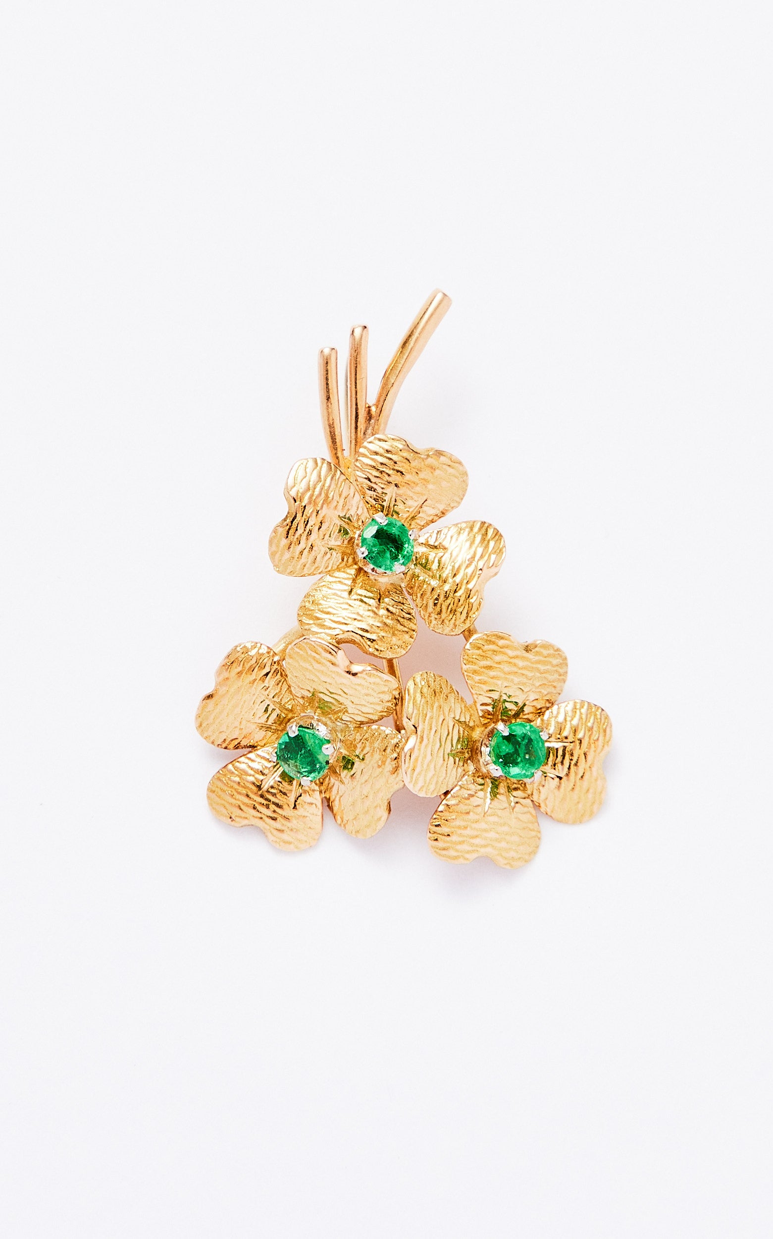 Vintage 18ct gold & emerald pendant