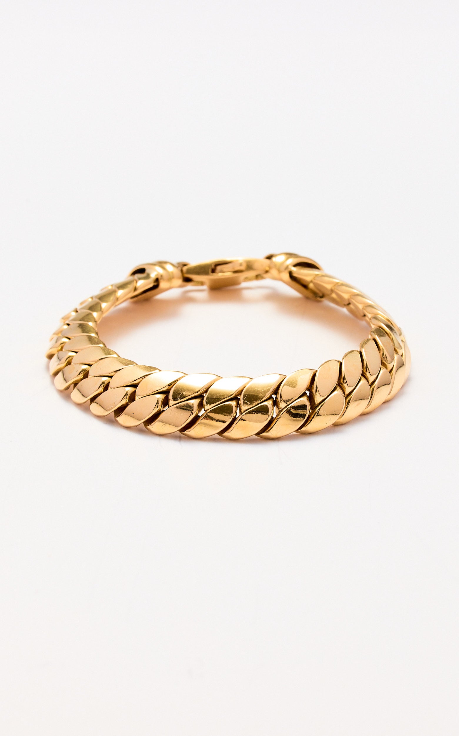 Vintage 18ct Gold Italian Curb Link Bracelet