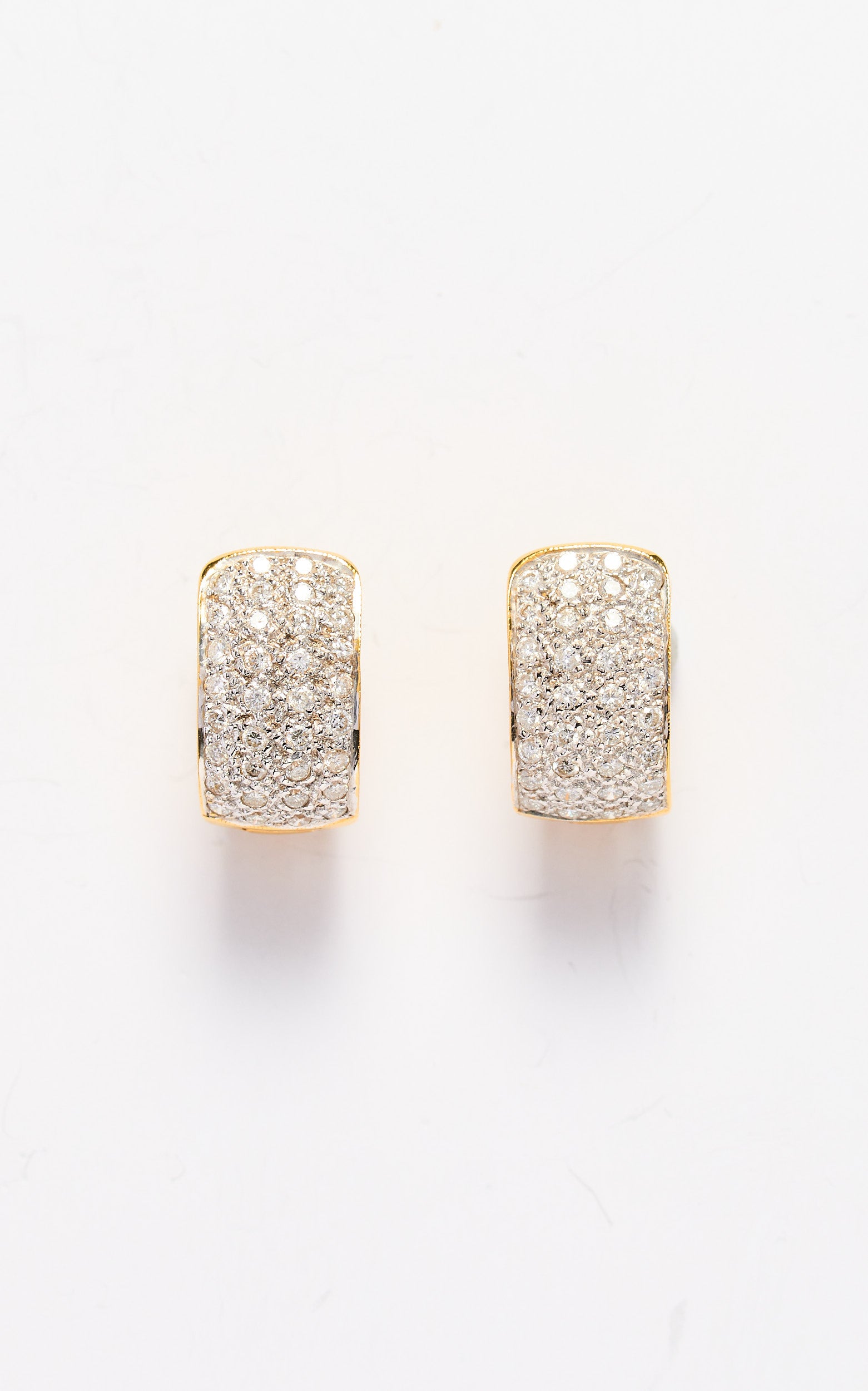 18ct gold and diamond pavé earrings