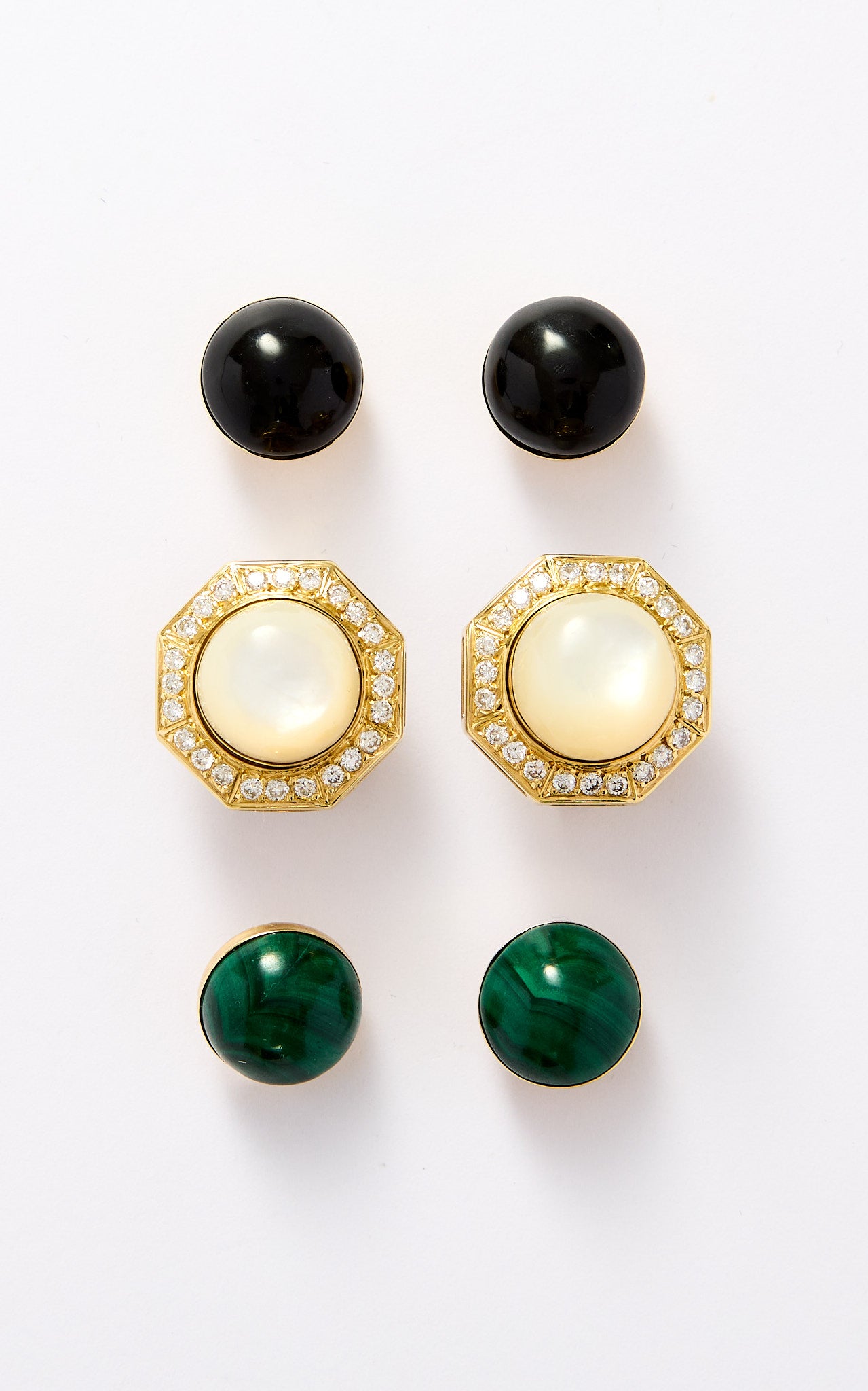 18ct gold & diamond transformable earrings
