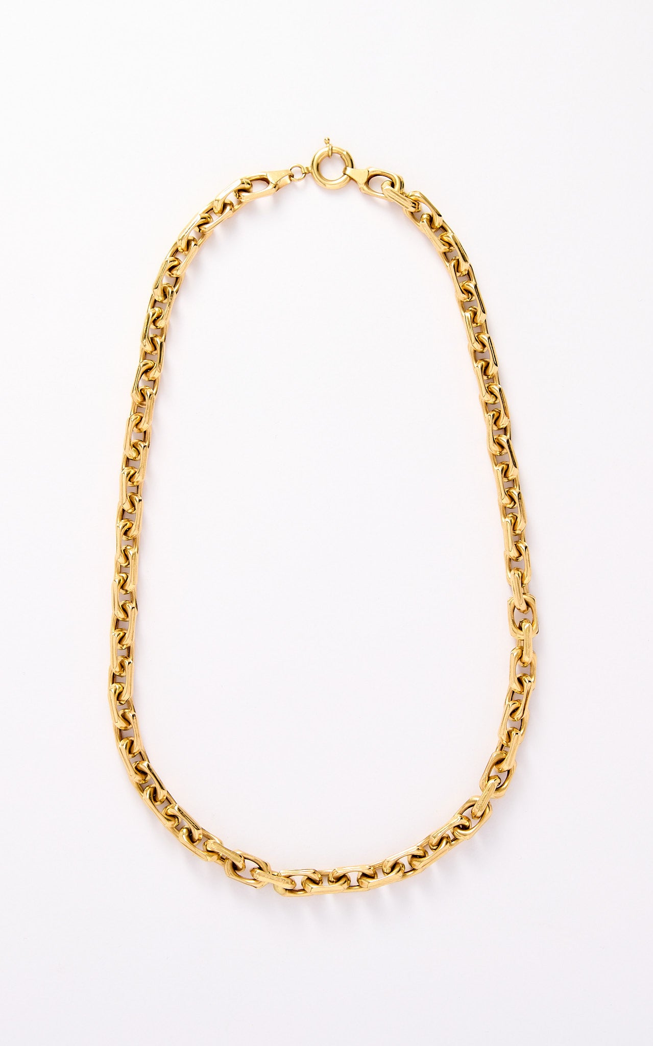 18ct gold hollow link necklace