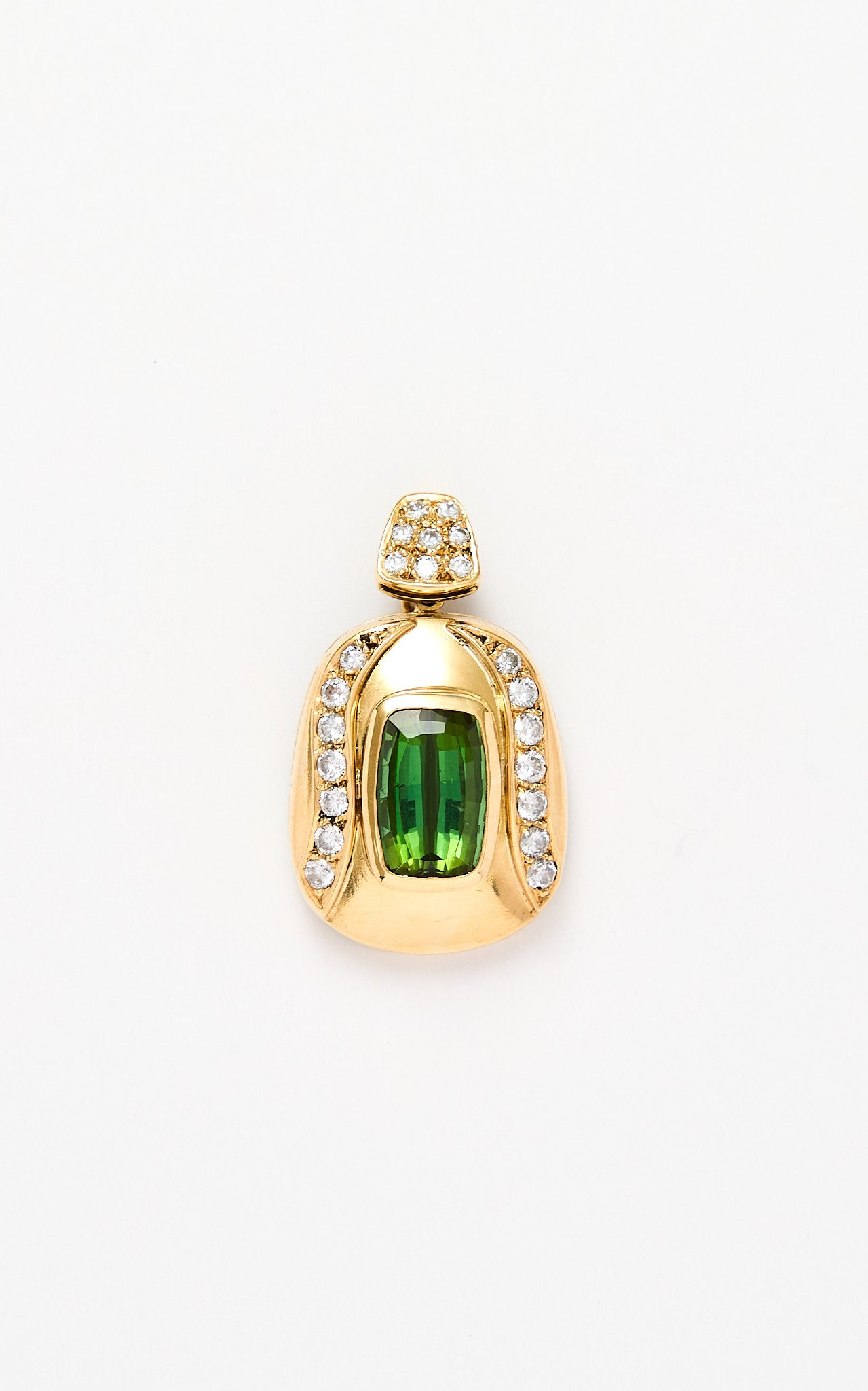 Vintage 18ct gold & peridot pendant