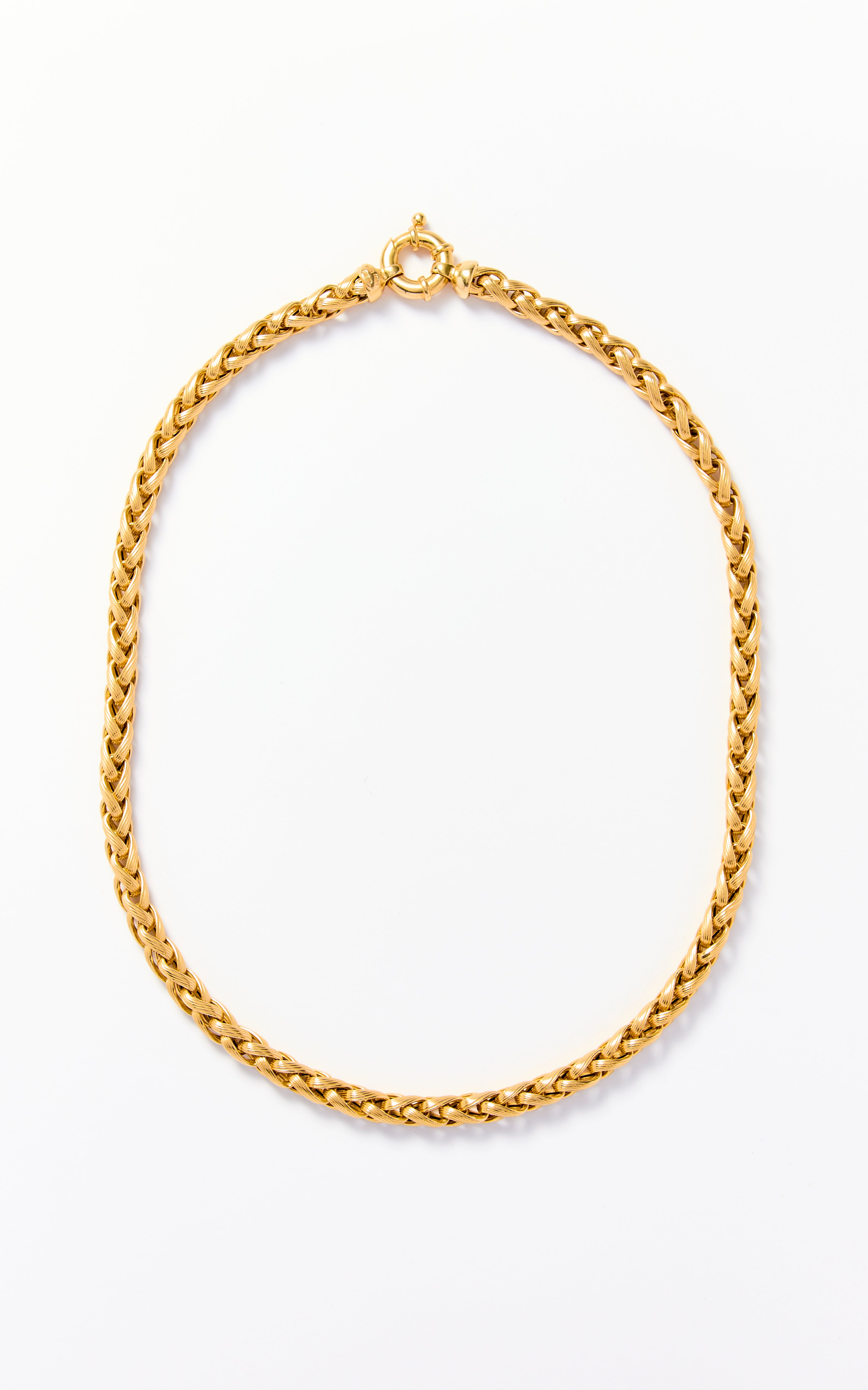 Vintage 18ct Gold Ribbed Wheat Link