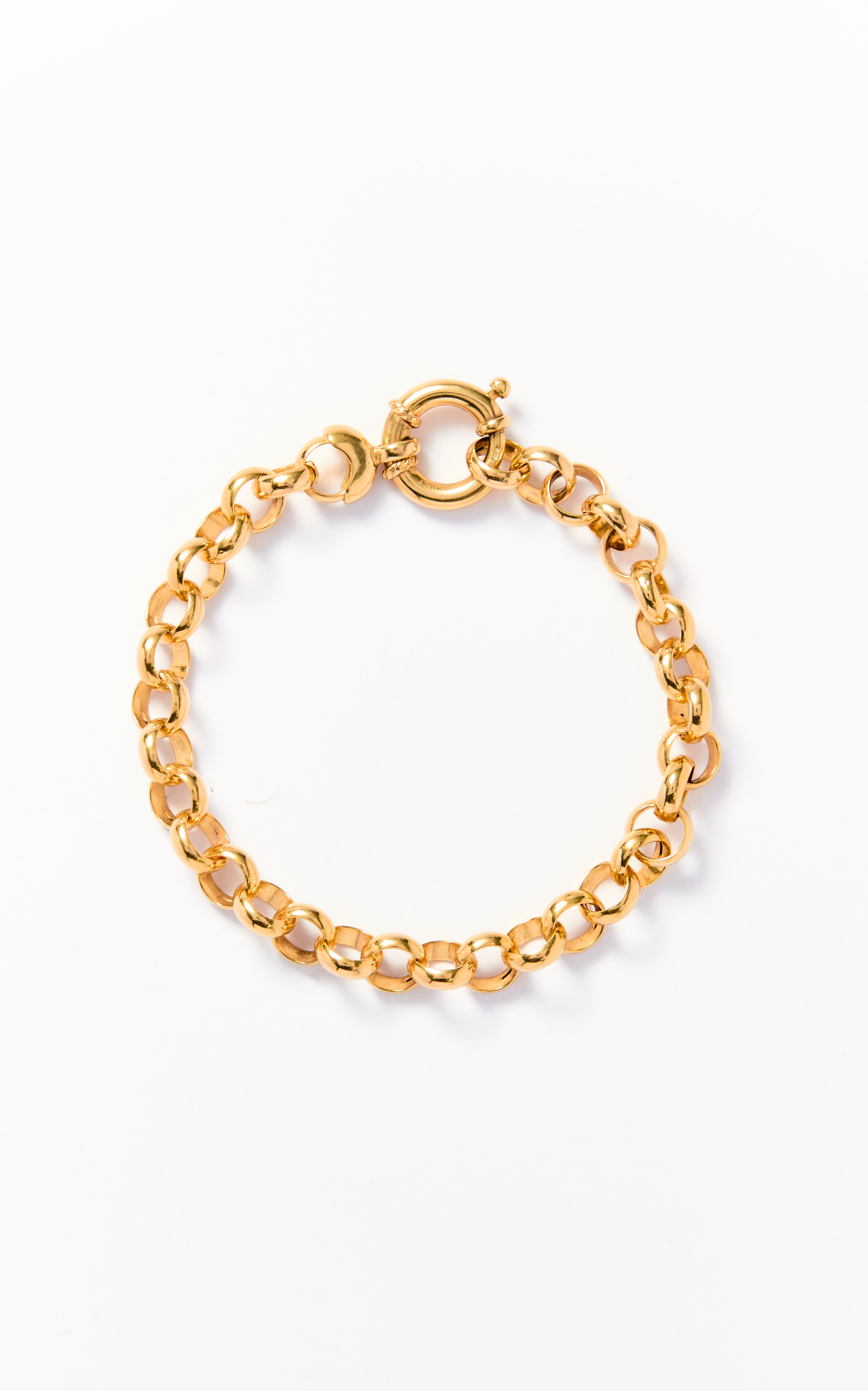 Vintage 9ct Gold Italian Belcher Bracelet