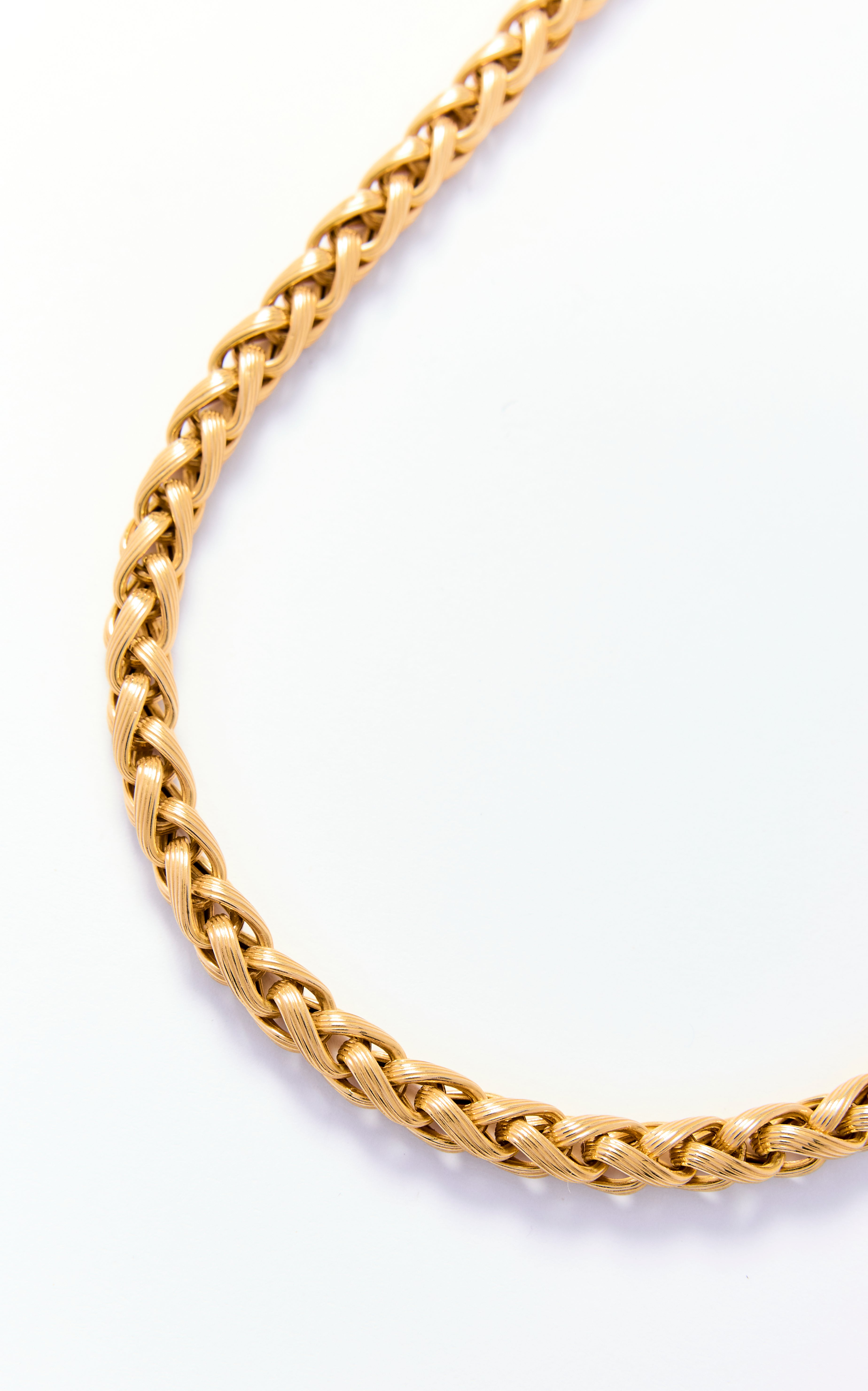 Vintage 18ct Gold Ribbed Wheat Link