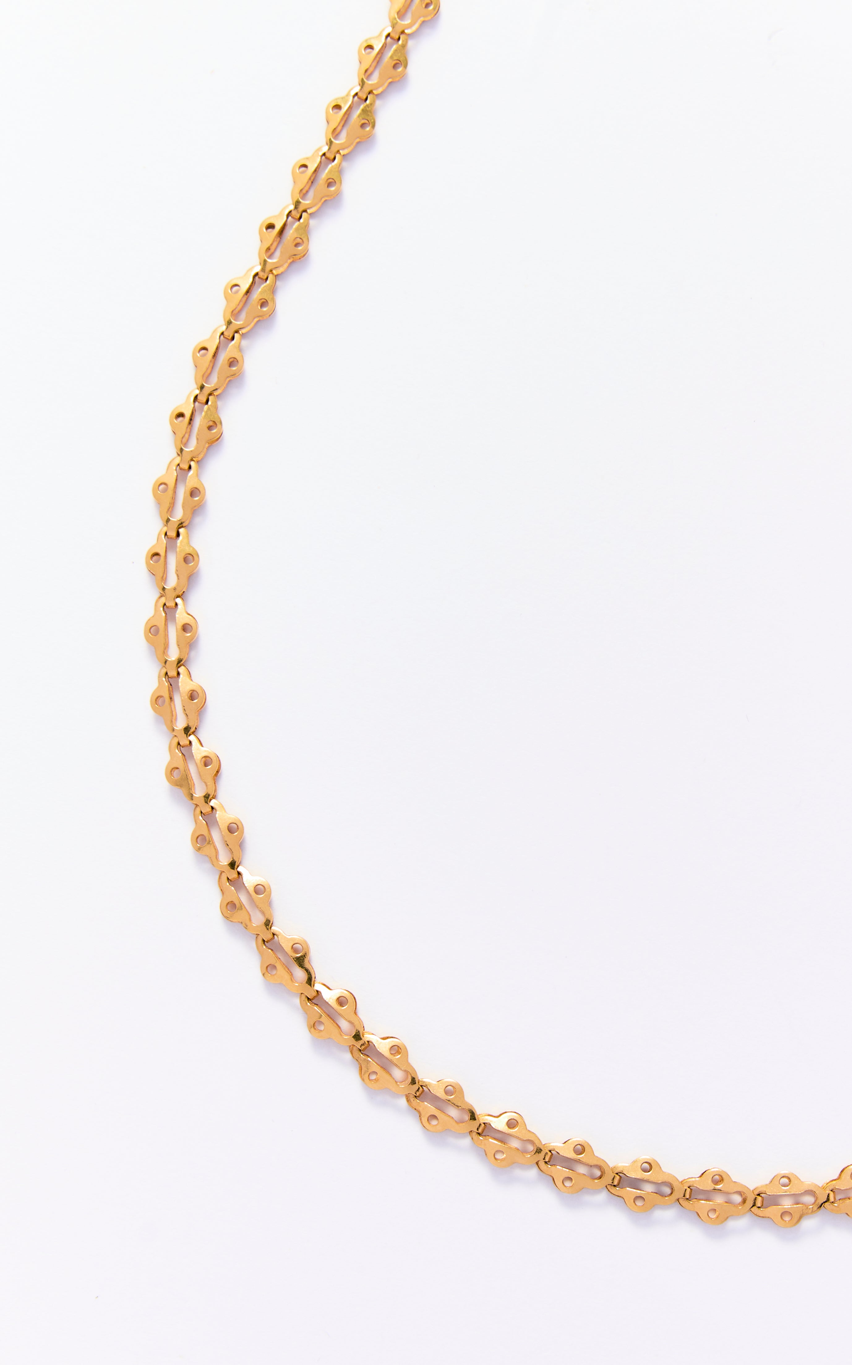 Vintage 18ct Gold Italian fancy link necklace