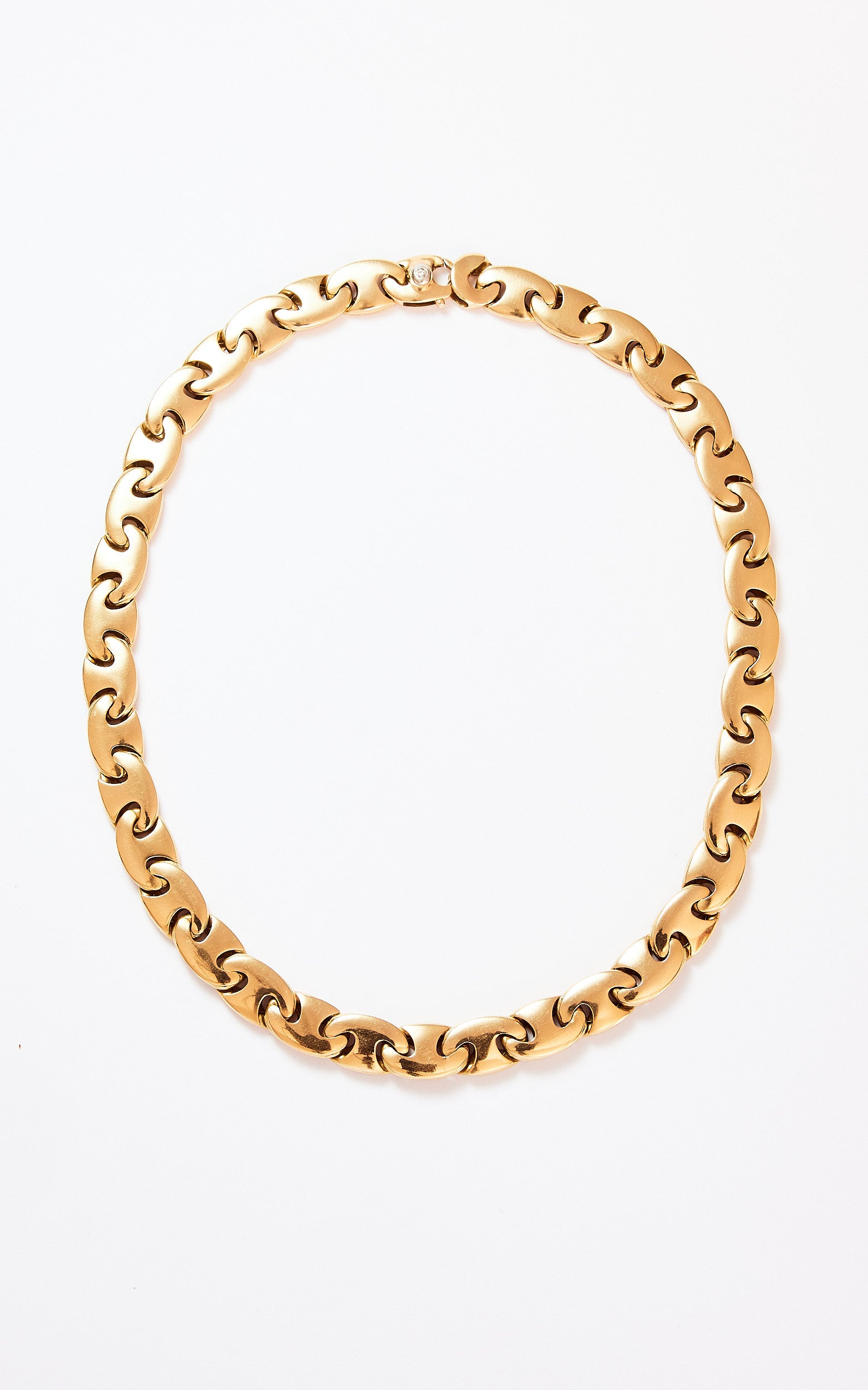 Vintage 18ct gold interlocking link necklace