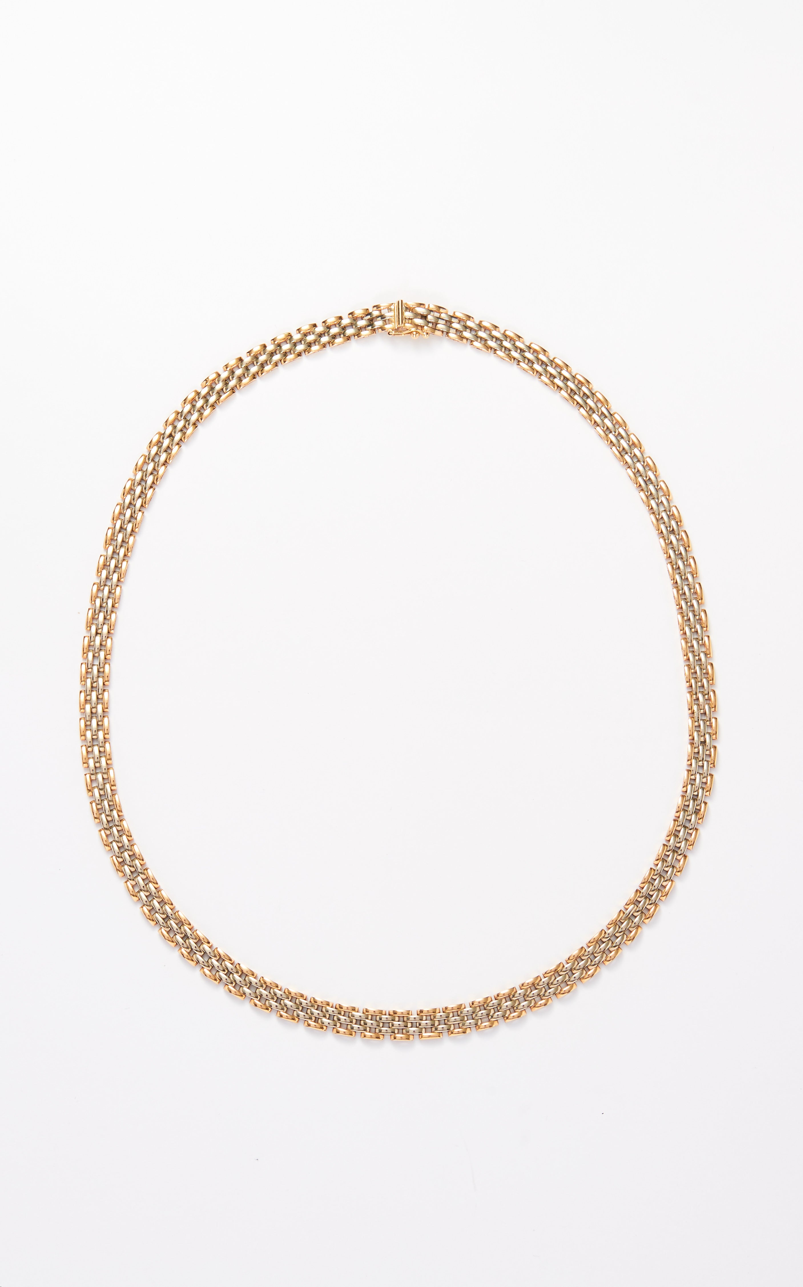 Vintage 14ct Gold Two Tone Gate Link Collar