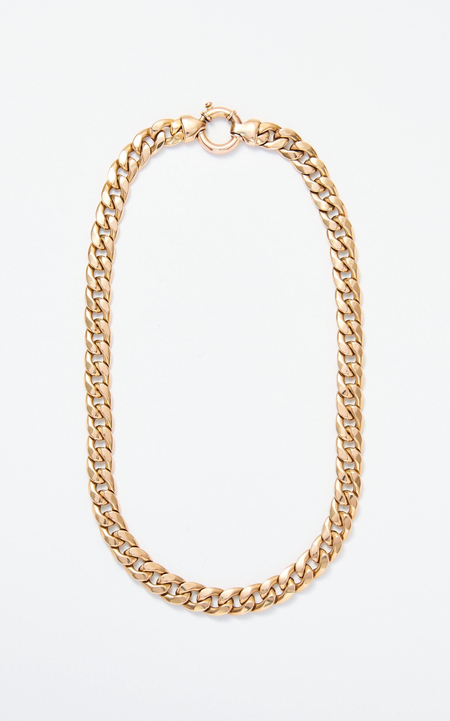 Vintage 9ct Gold Italian Curb Chain Necklace