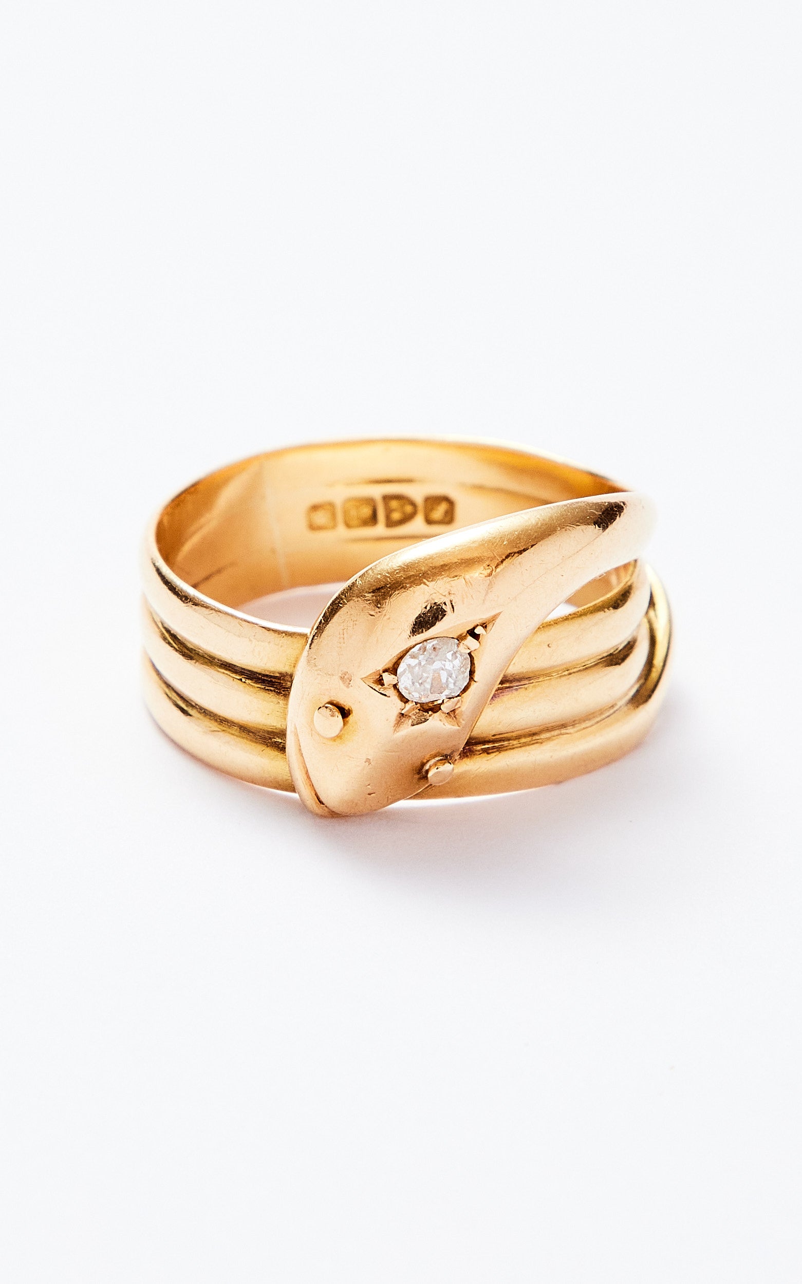 Antique 18ct gold serpent ring