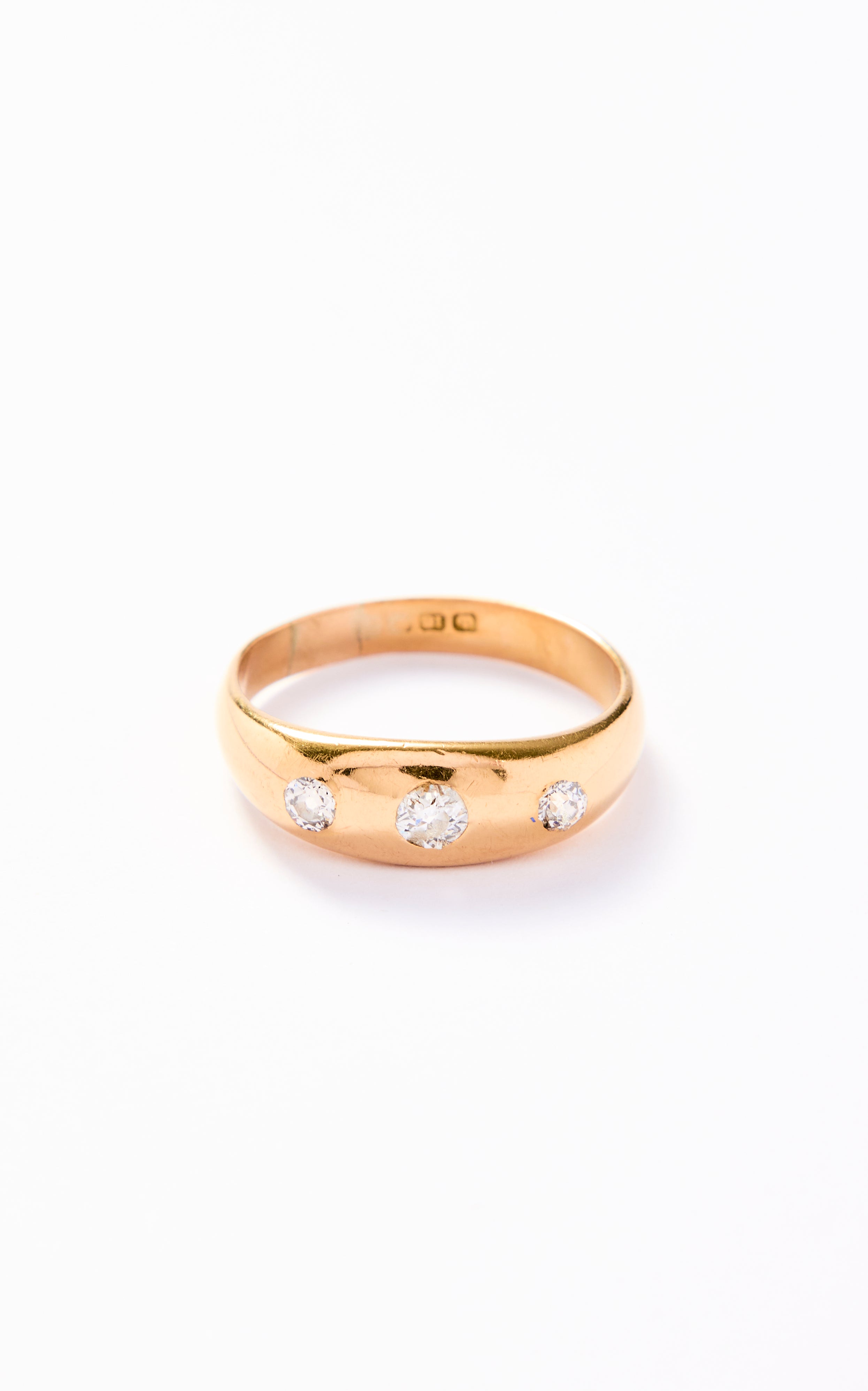Vintage 18ct gold diamond gypsy ring