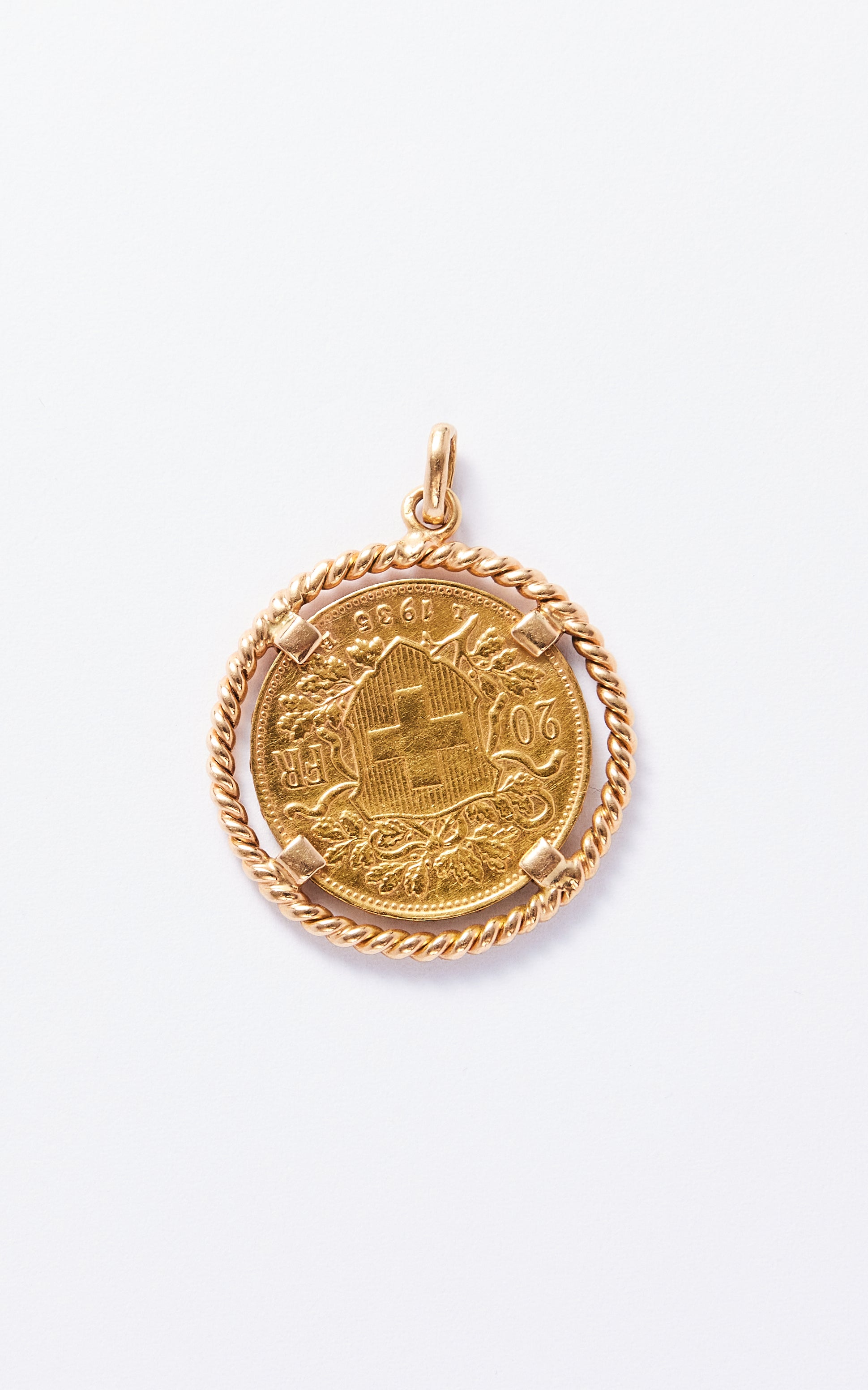 Swiss Coin set in 18ct Gold