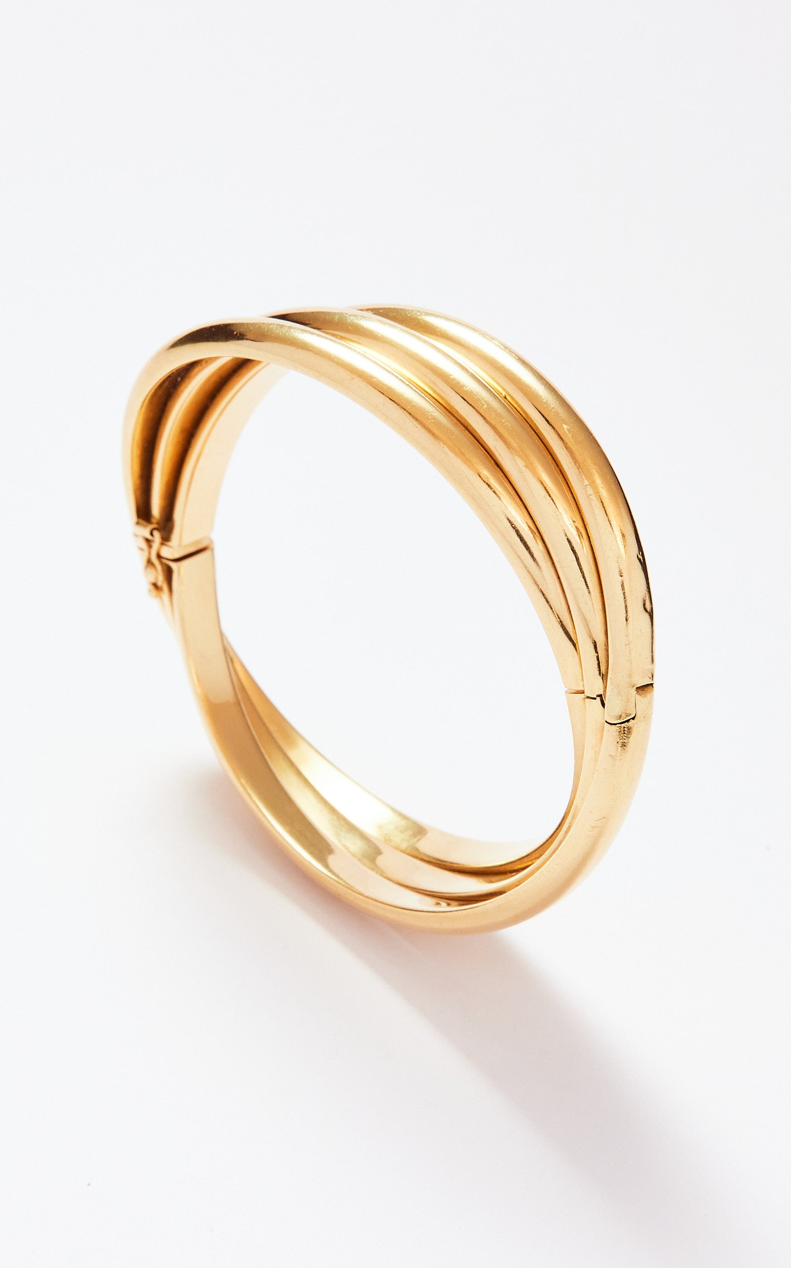 Vintage Cerrone 18ct gold hinged bangle