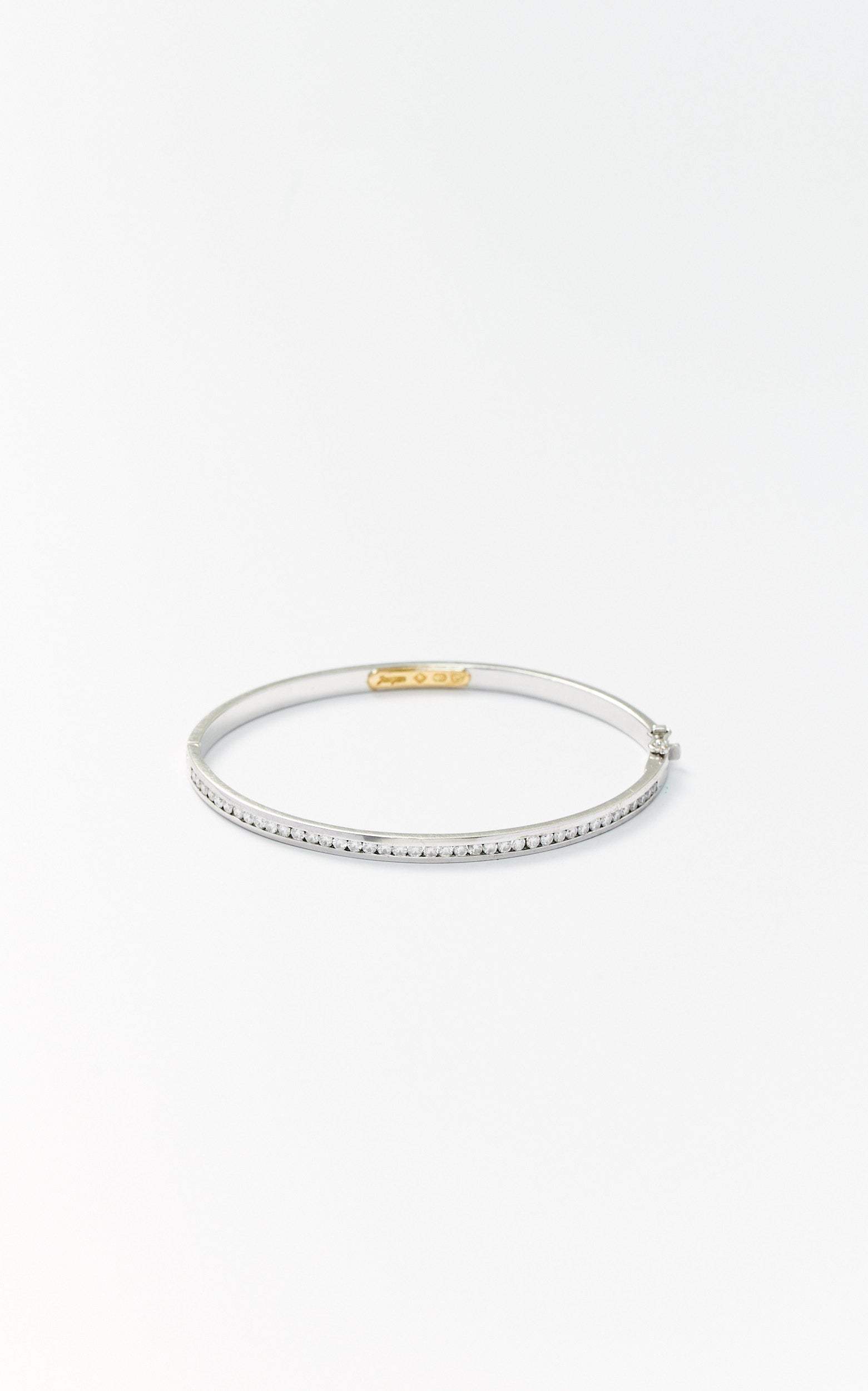 Vintage Silver Diamond Bangle