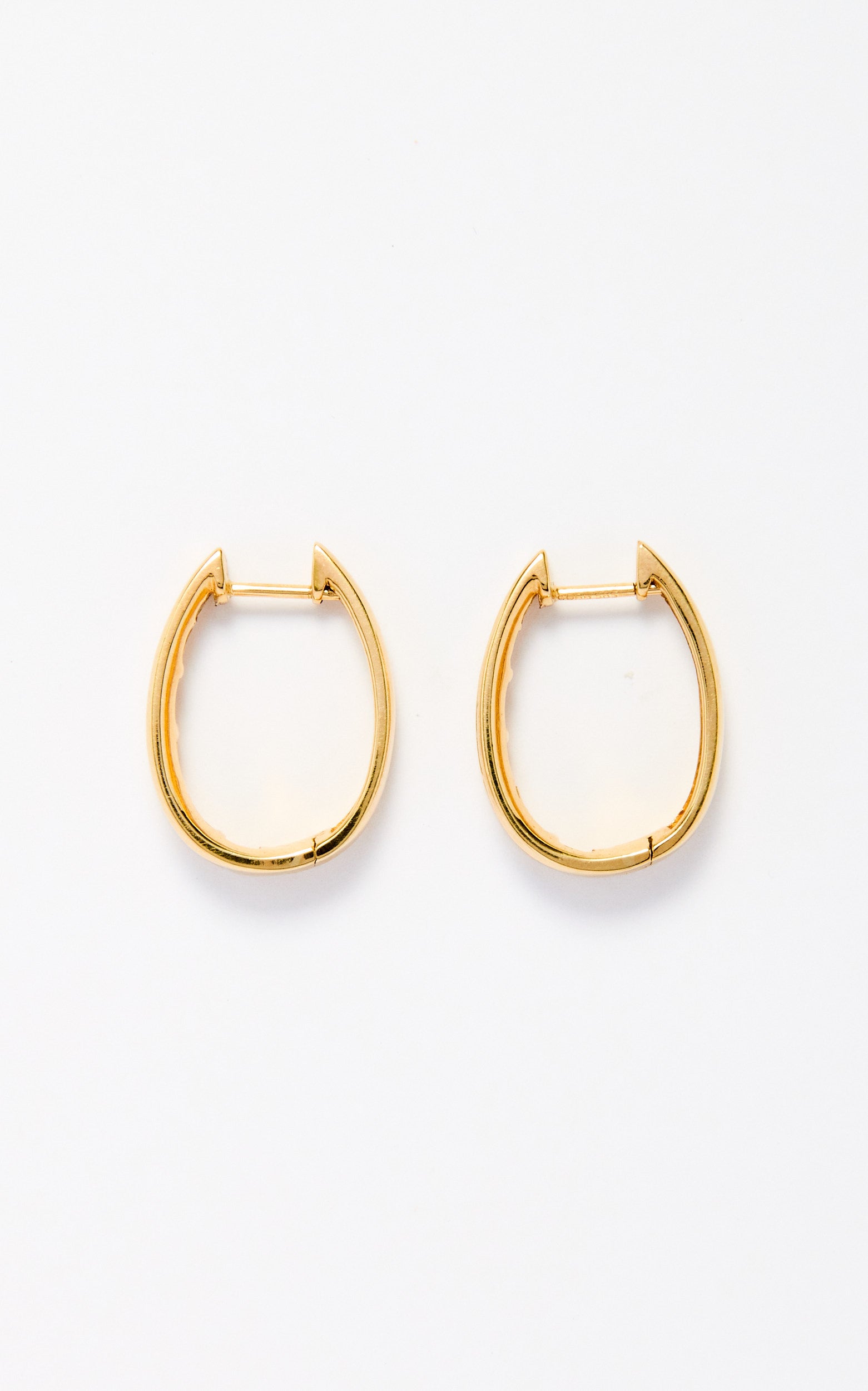 Vintage 9ct Gold Diamond Hoops