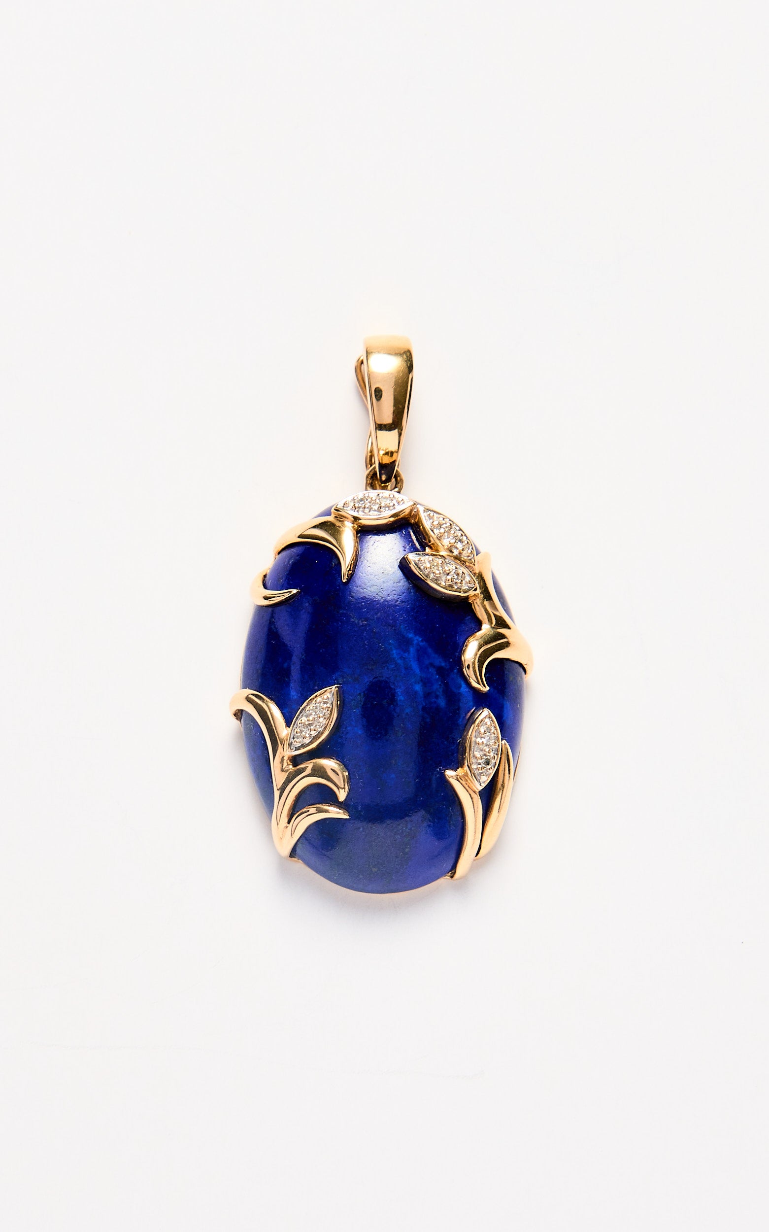 Vintage 14ct gold & lapis lazuli pendant