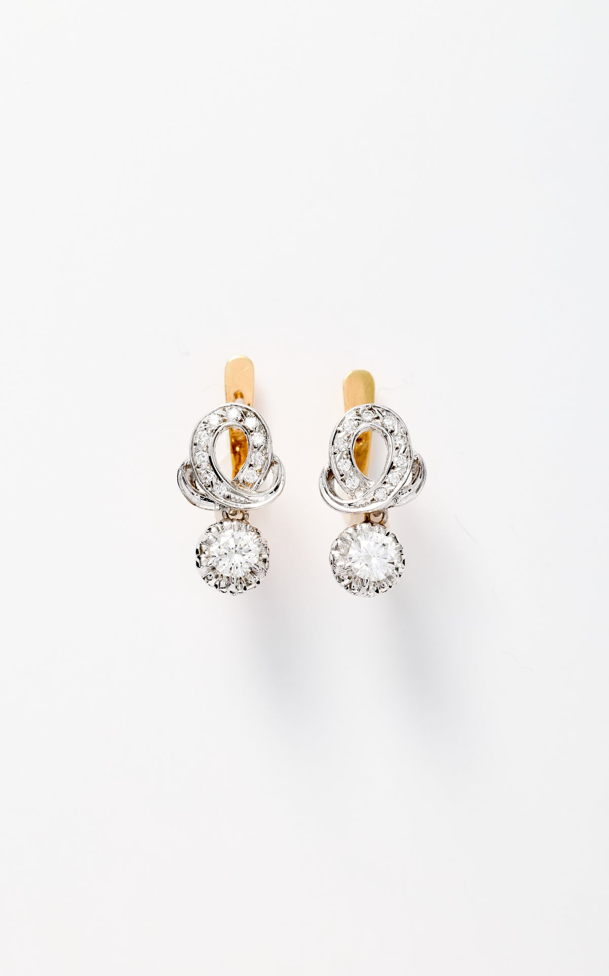 18ct gold & diamond Spanish earrings