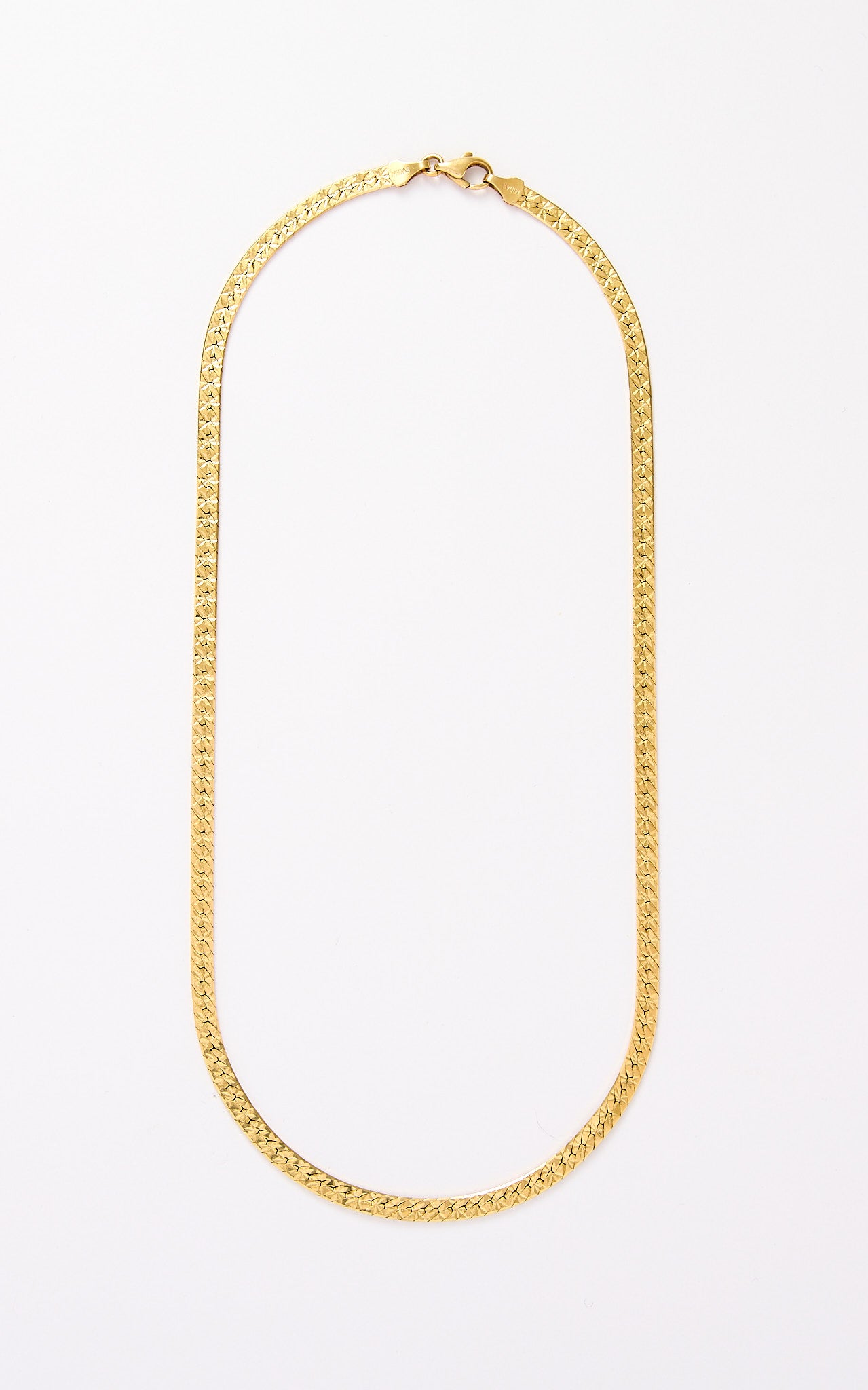 14ct gold herringbone necklace