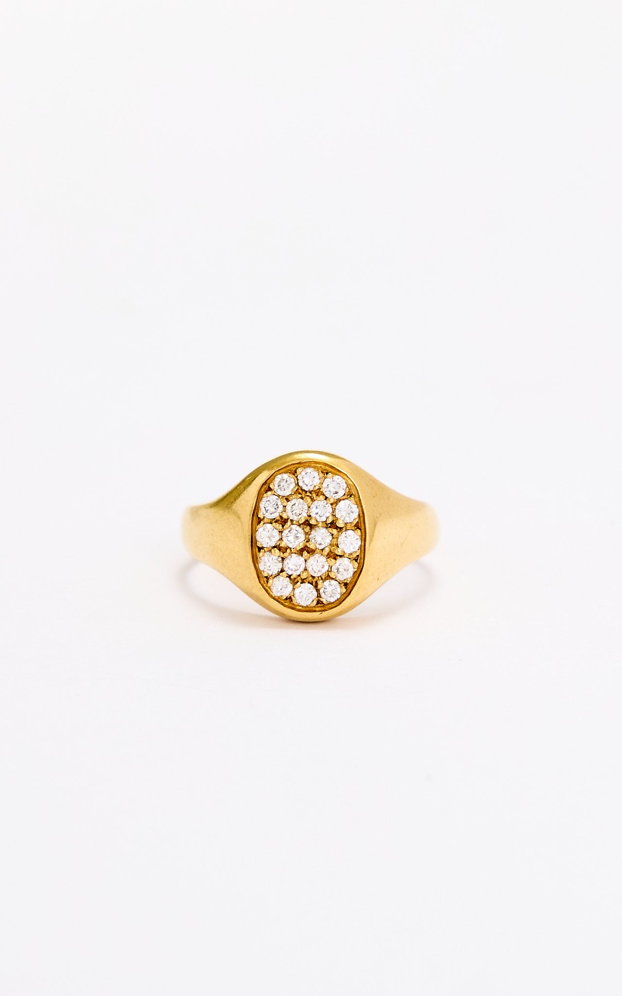 18ct gold & diamond signet ring
