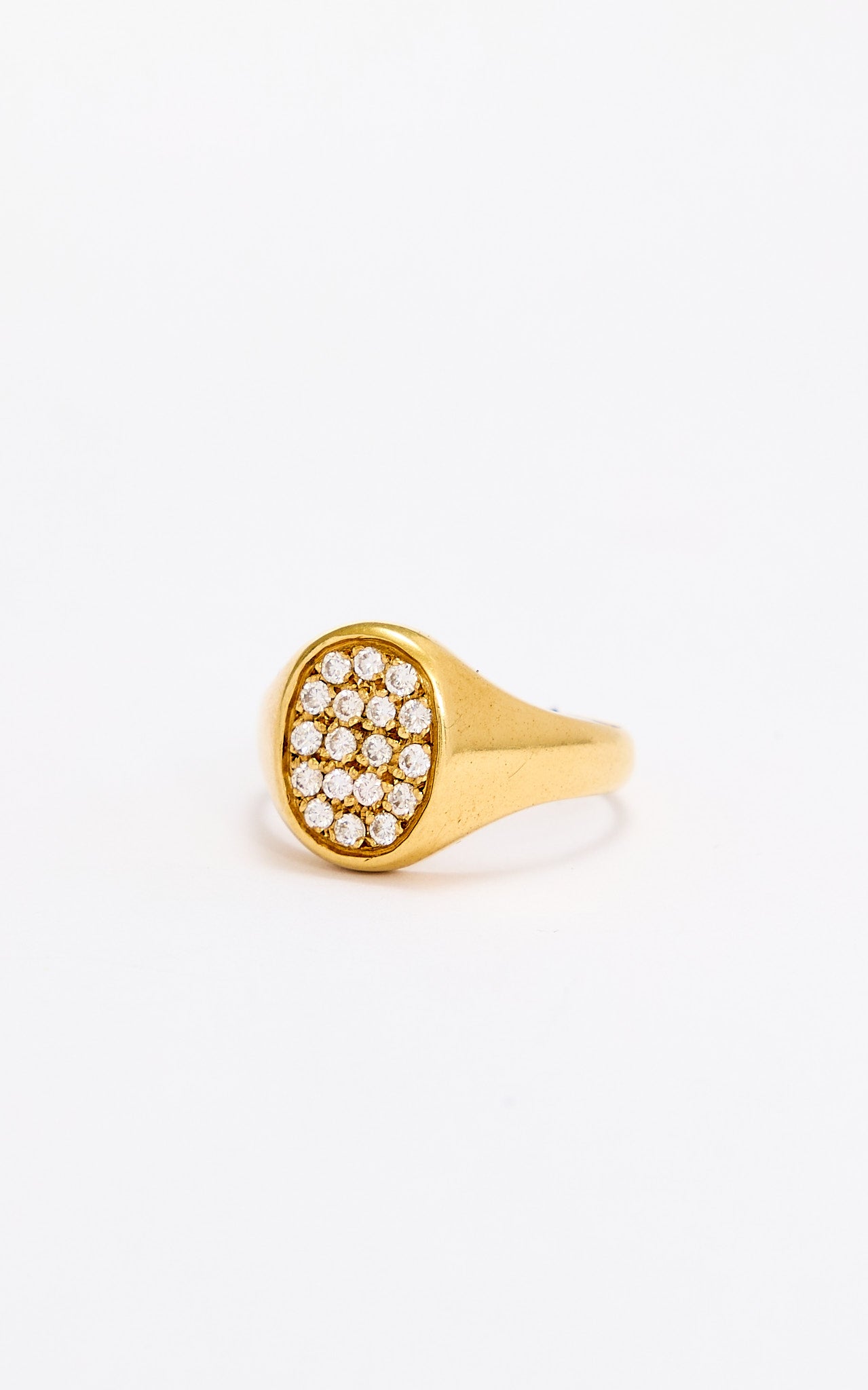 18ct gold & diamond signet ring