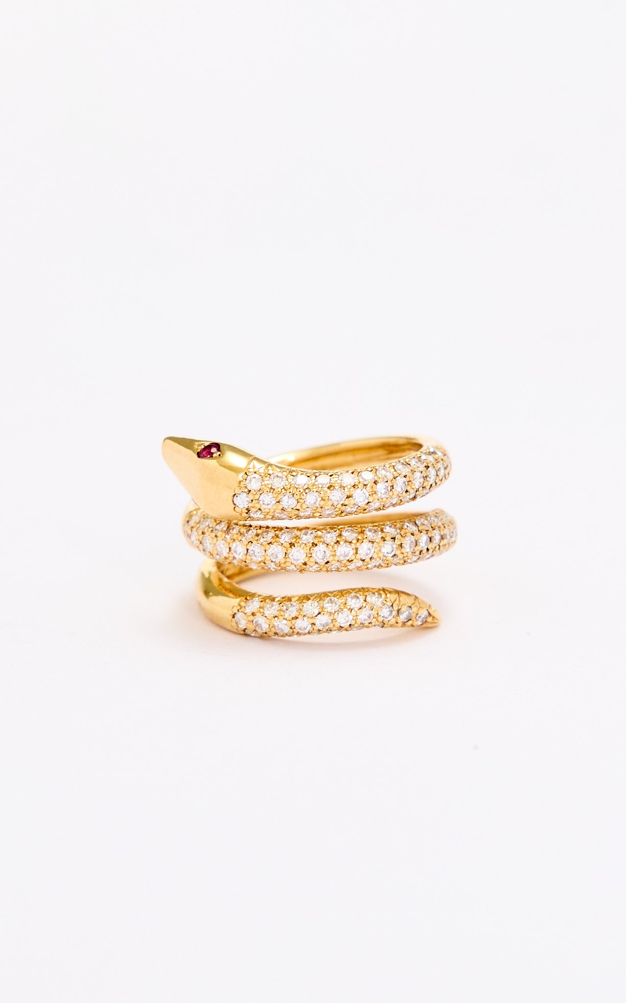 18ct gold & diamond serpent ring