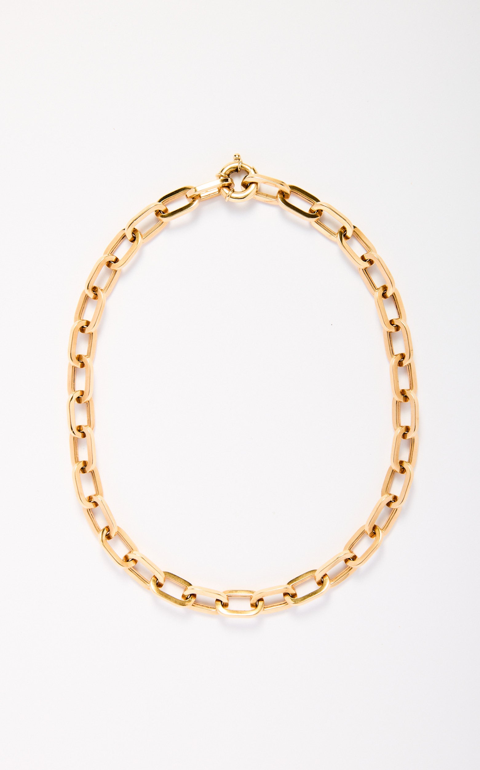 Vintage 9ct Gold Oversized Paperlink Necklace