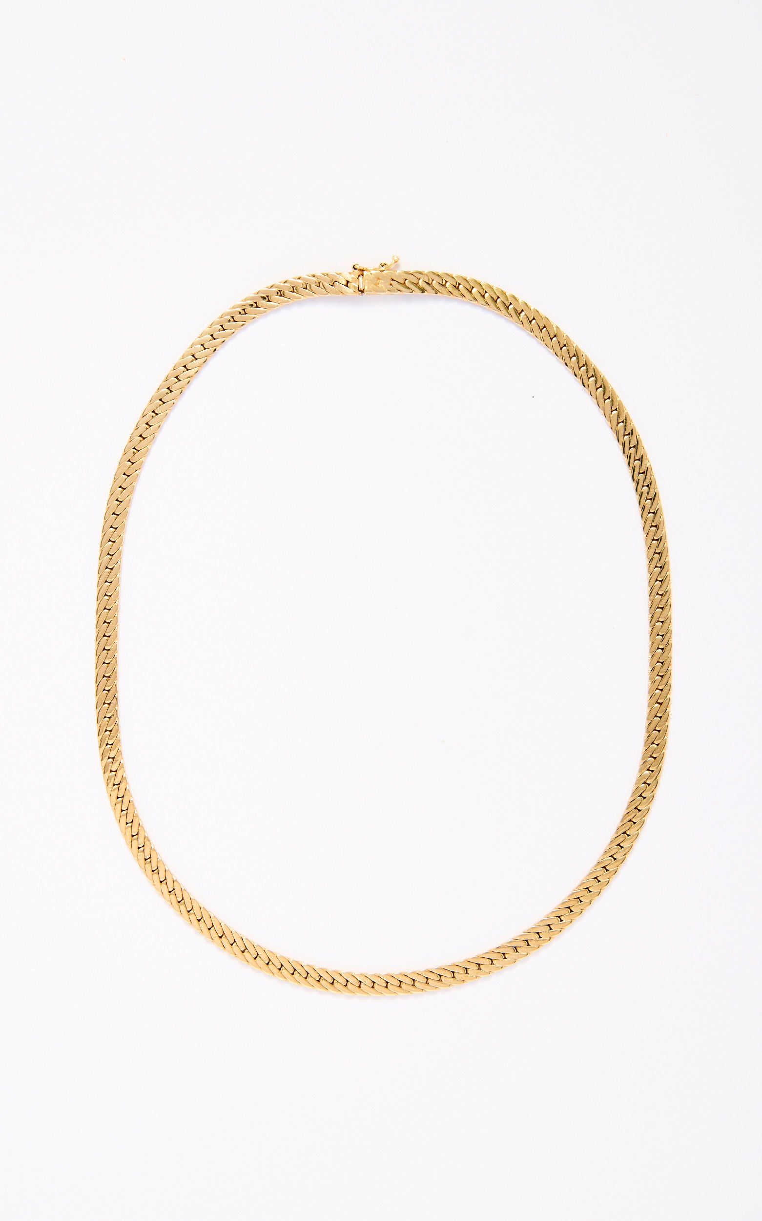 Vintage 14ct Gold Flat Curb Collar