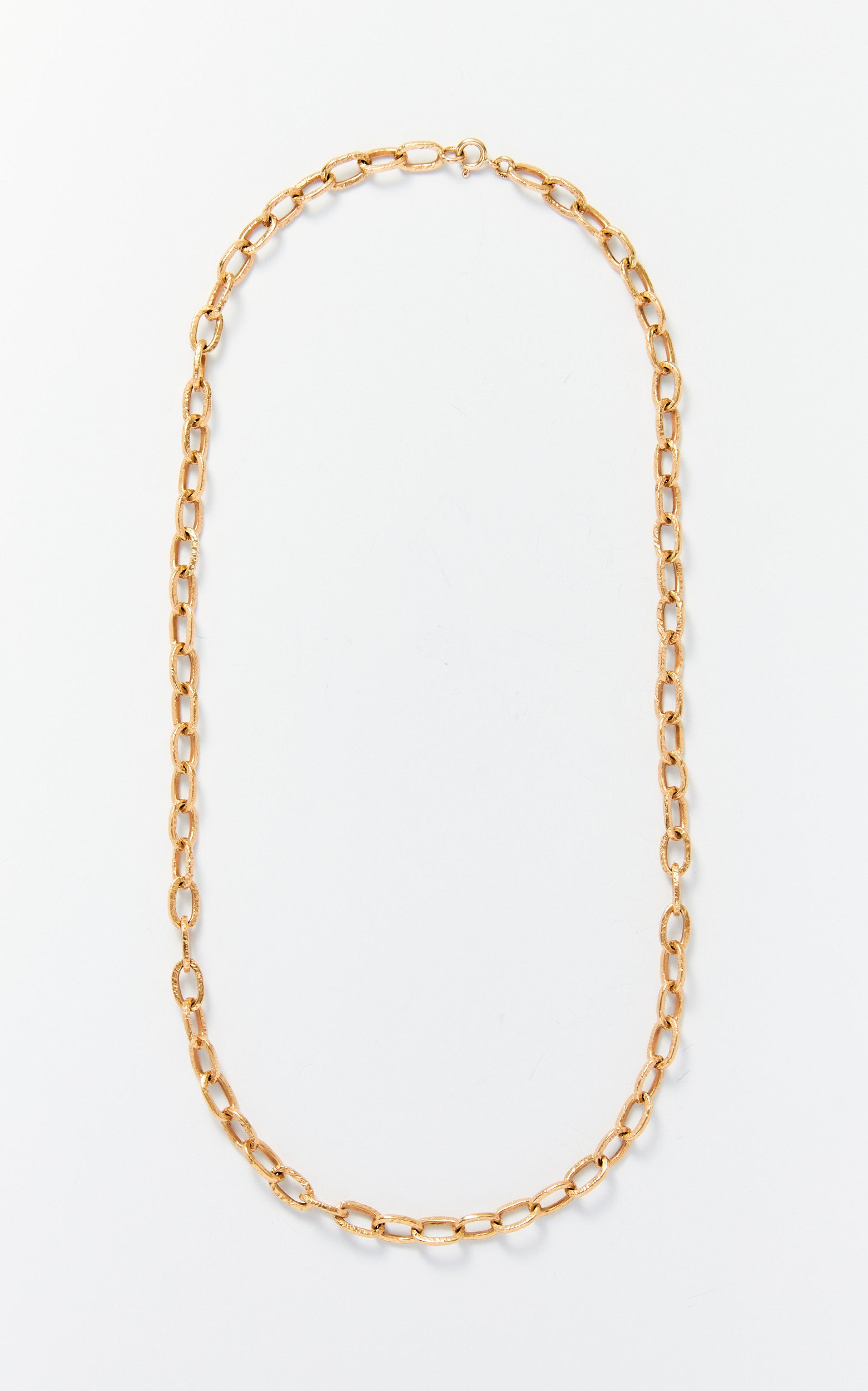 Vintage 18ct gold solid paper link chain