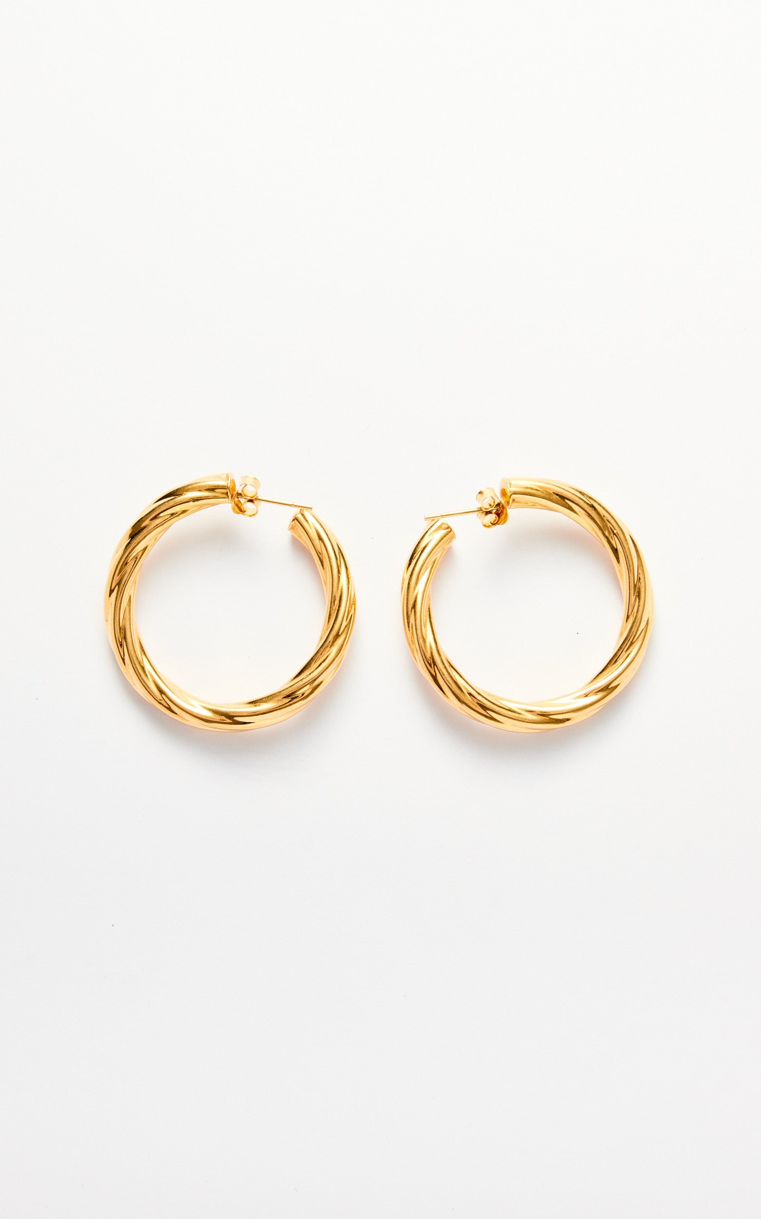 Vintage 18ct Gold Italian Hoops