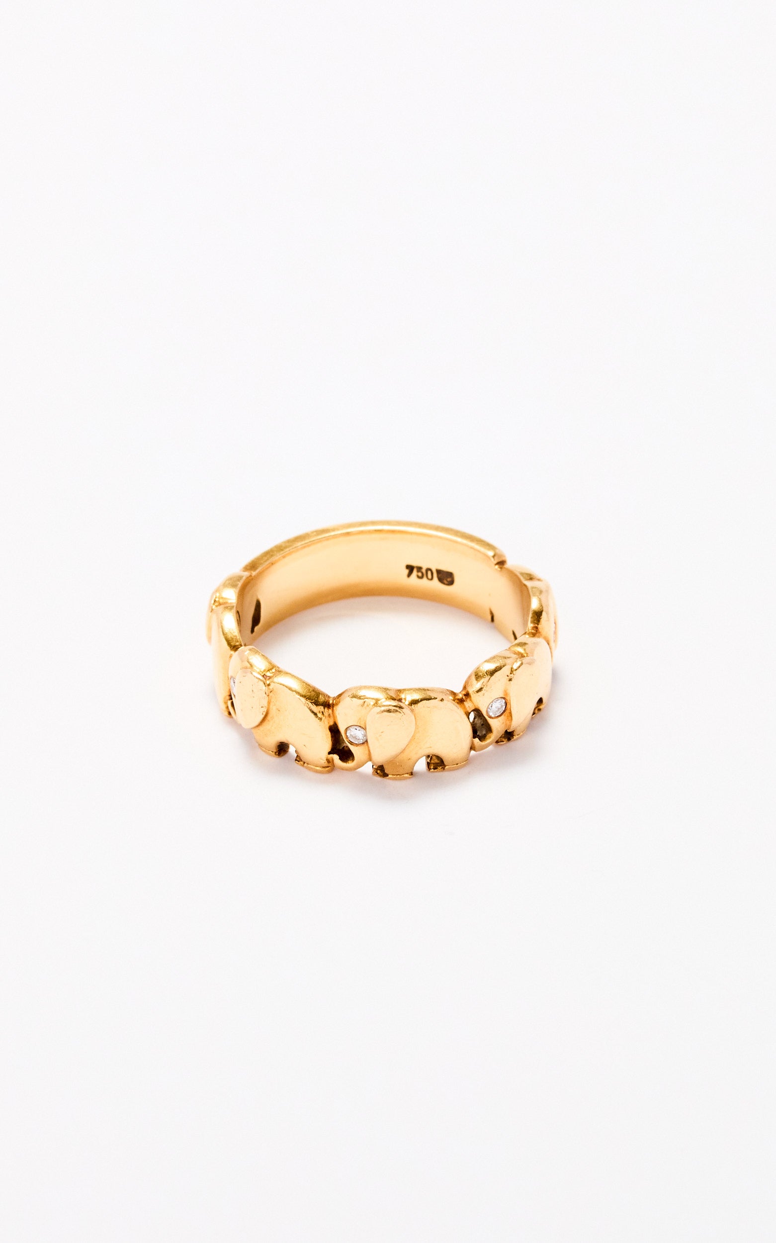Vintage 18 Gold Elephant Ring