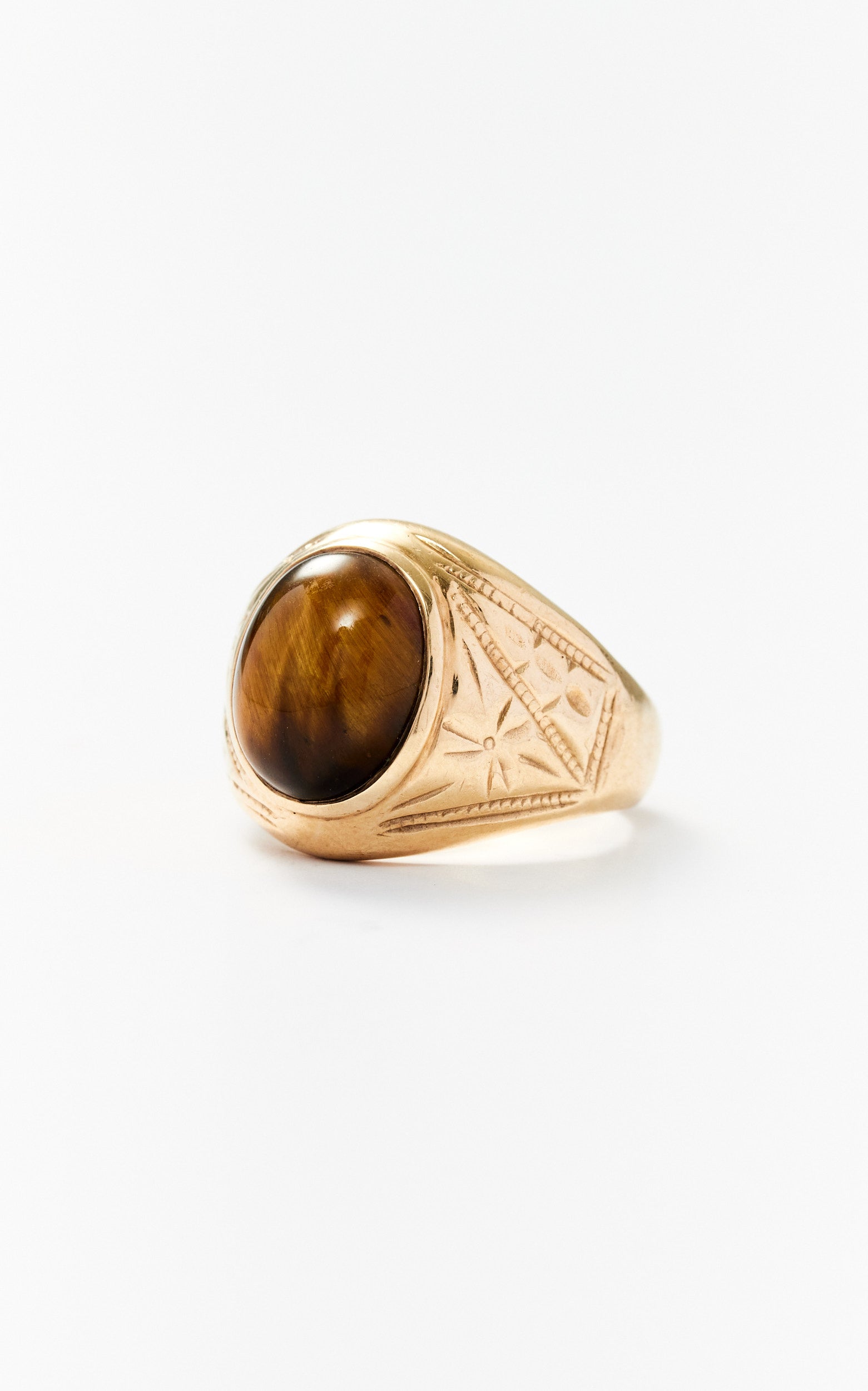 Vintage 9ct Tiger's Eye Ring
