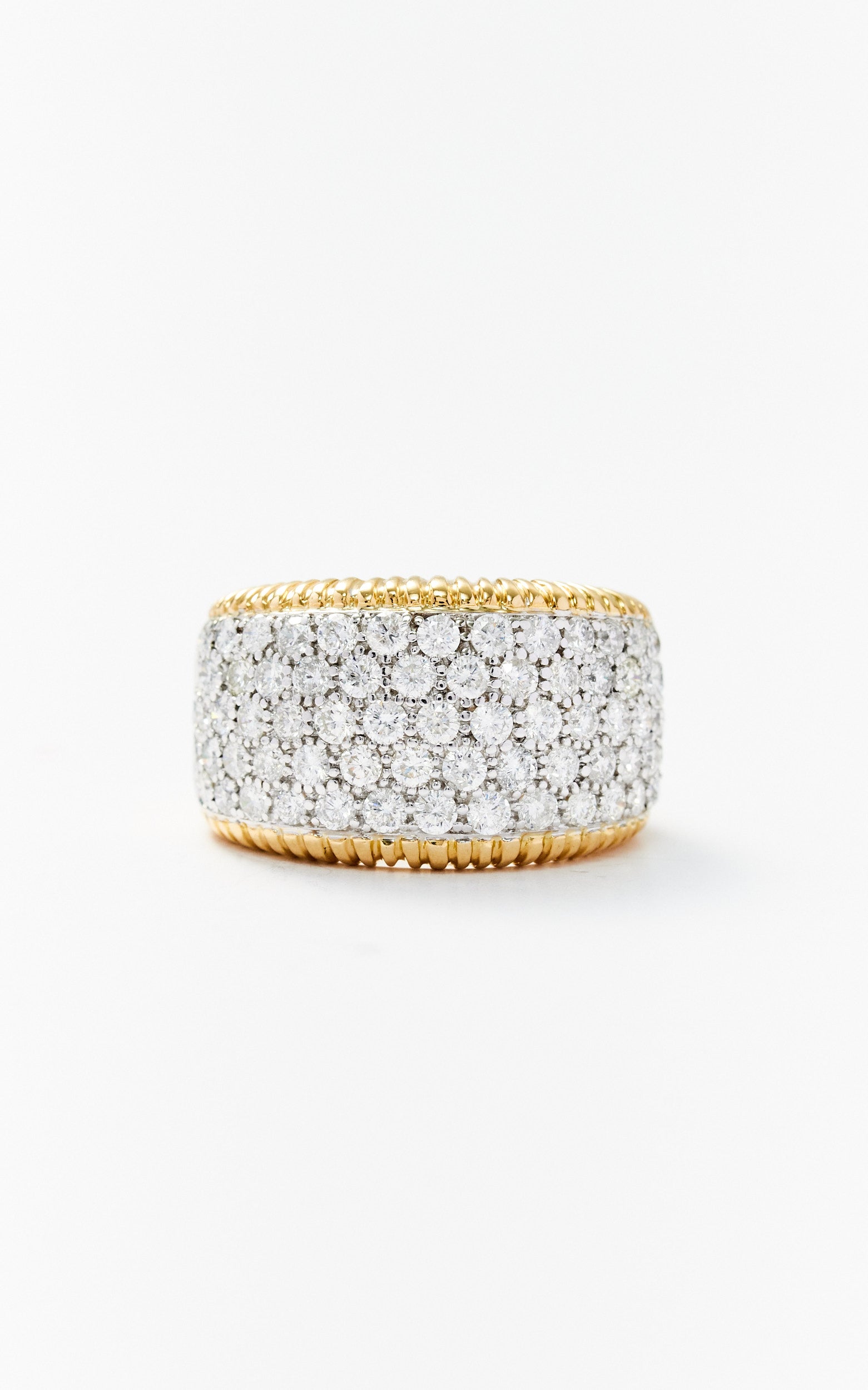 Vintage 18ct gold pavé diamond ring